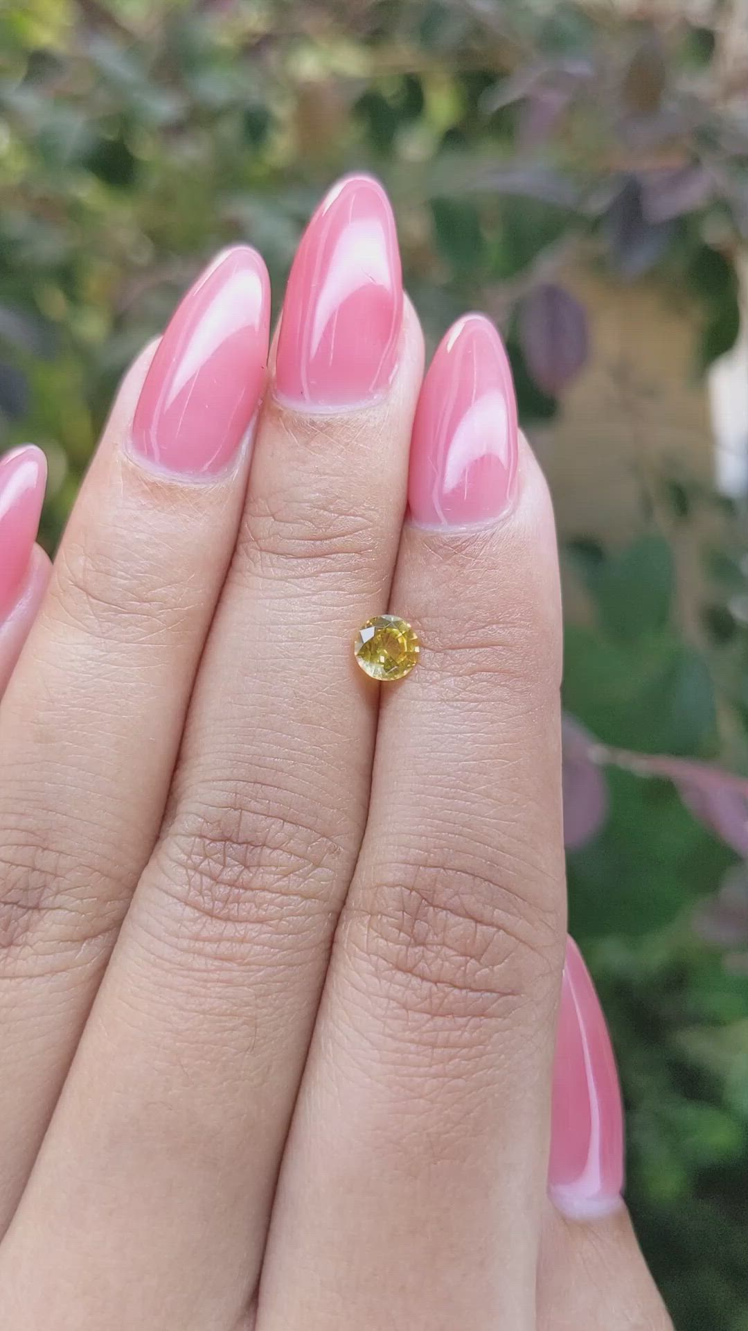 0.56 Ct. Yellow Sapphire from Ceylon (Sri Lanka) Size Video