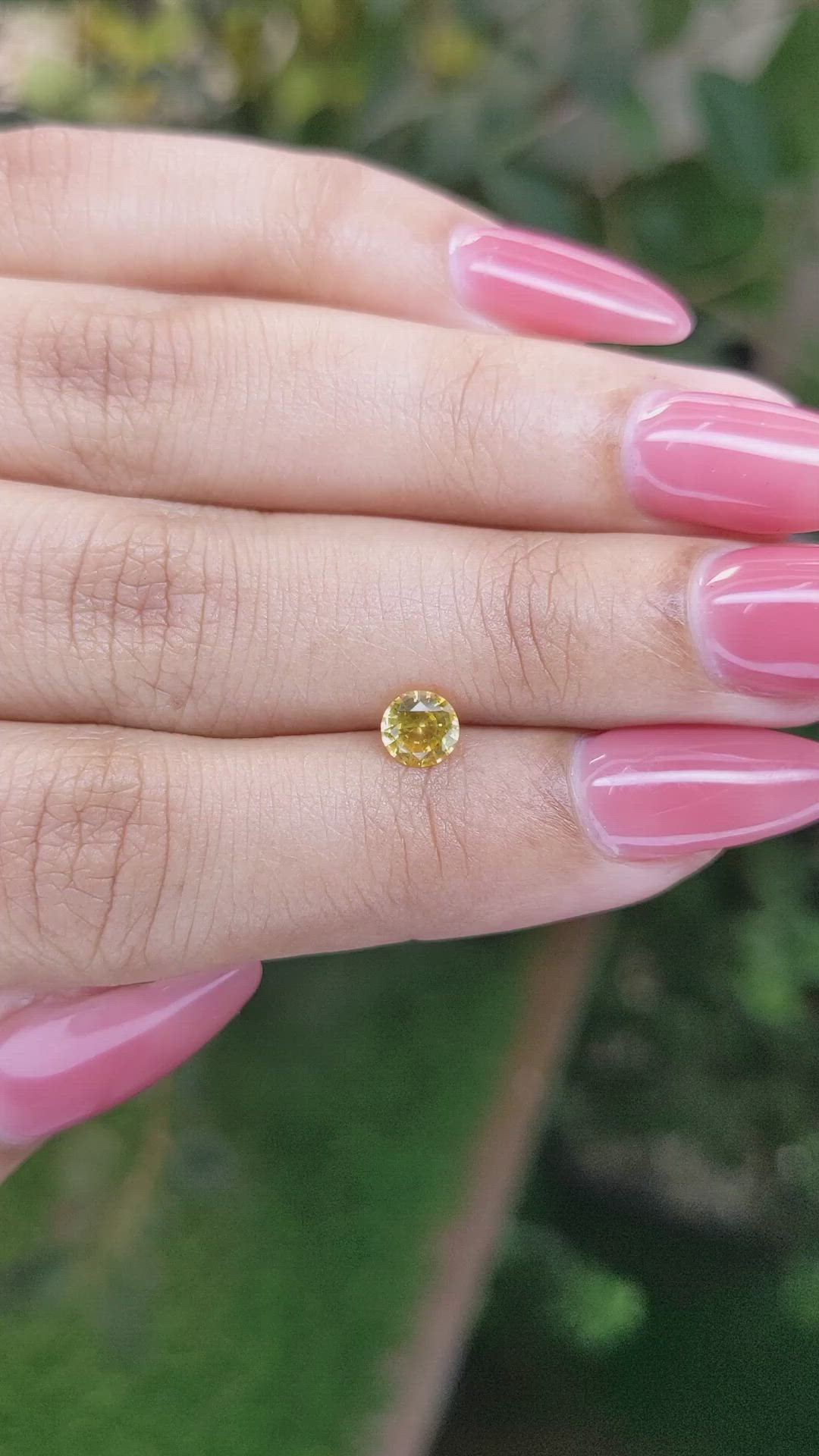 0.56 Ct. Yellow Sapphire from Ceylon (Sri Lanka) Size Video