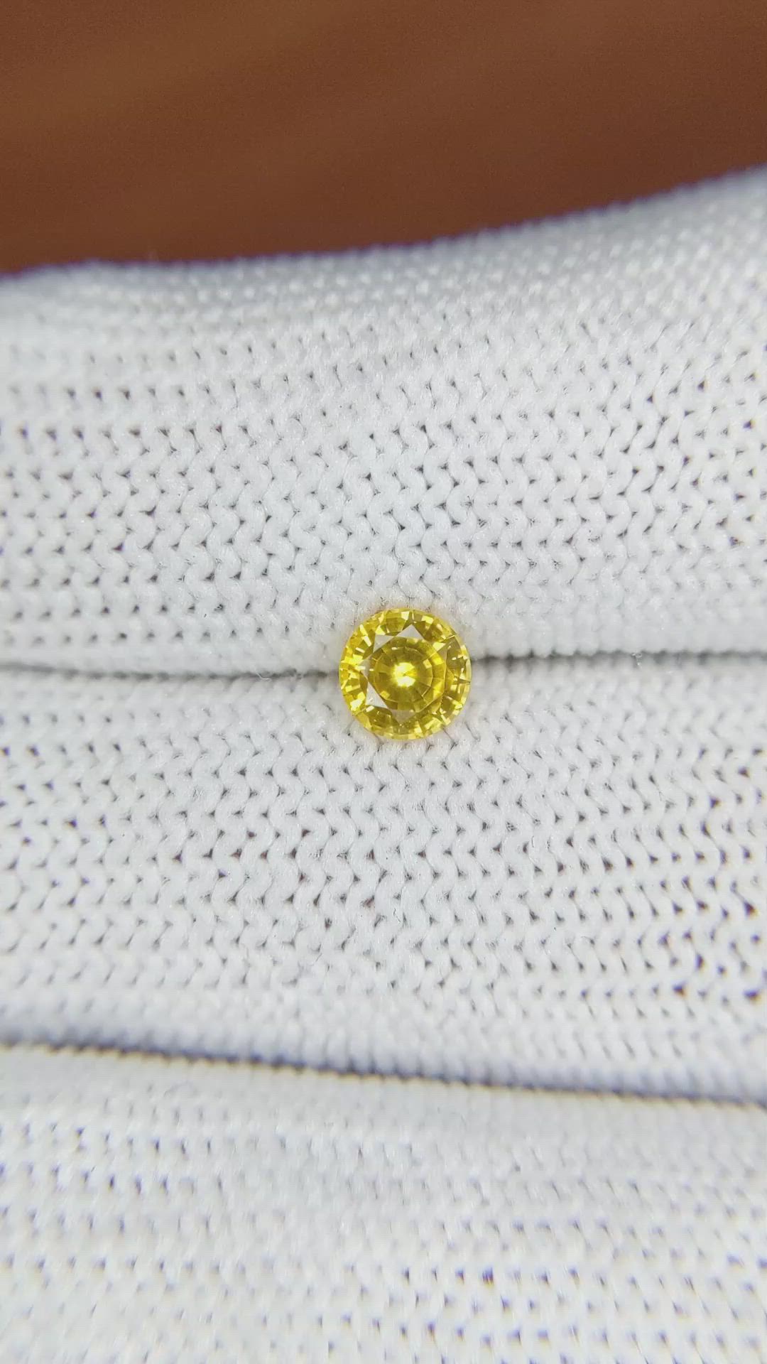 0.56 Ct. Yellow Sapphire from Ceylon (Sri Lanka) Size Video