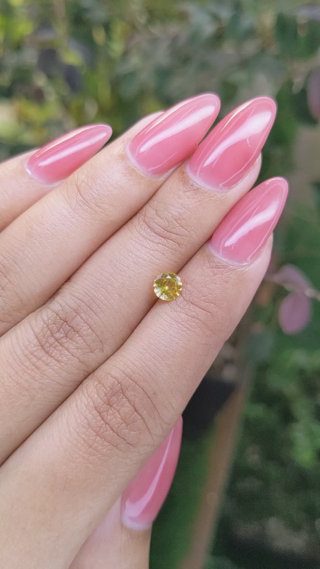 0.56 Ct. Yellow Sapphire from Ceylon (Sri Lanka) Size Video