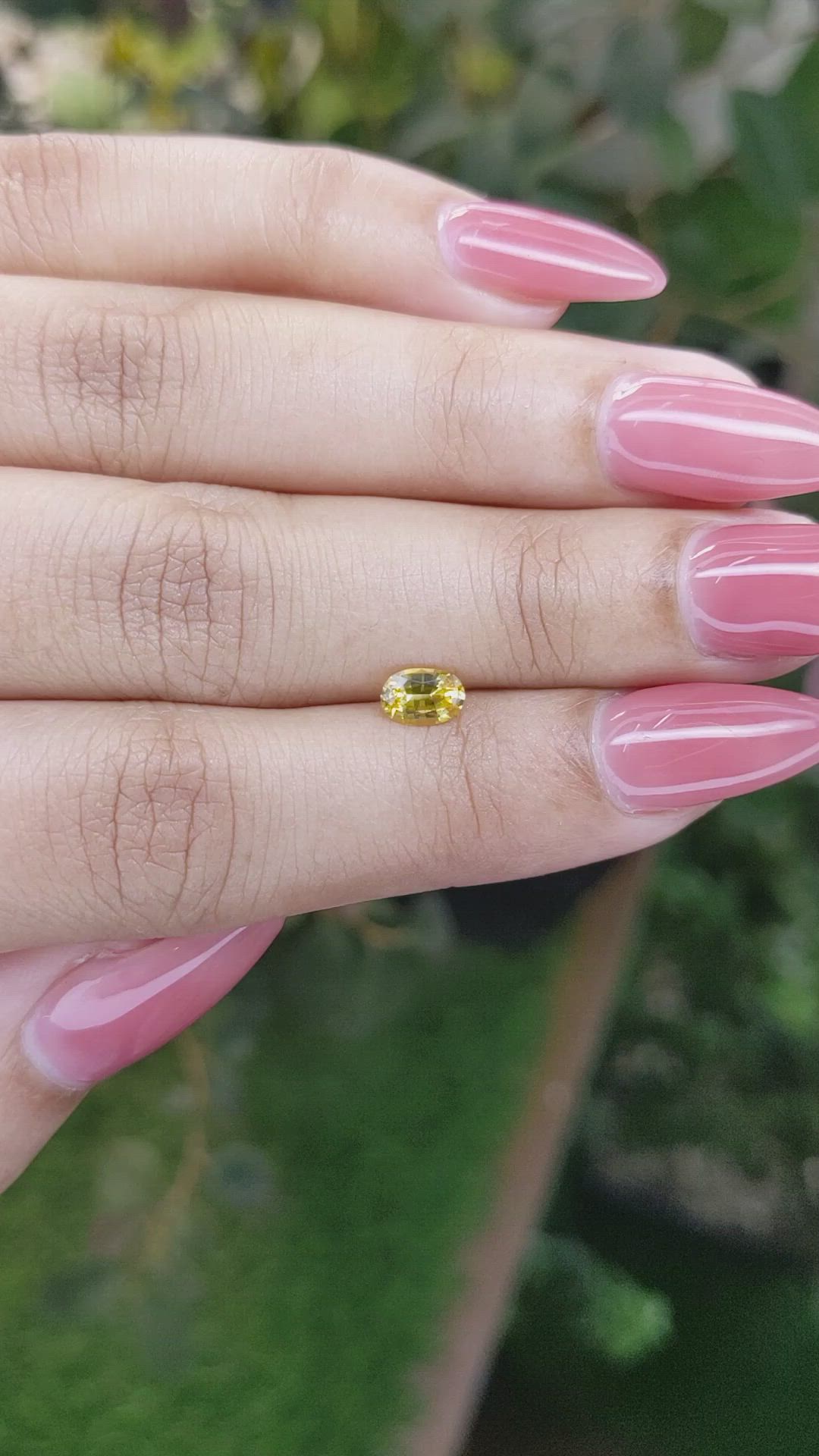 0.59 Ct. Yellow Sapphire from Ceylon (Sri Lanka) Size Video
