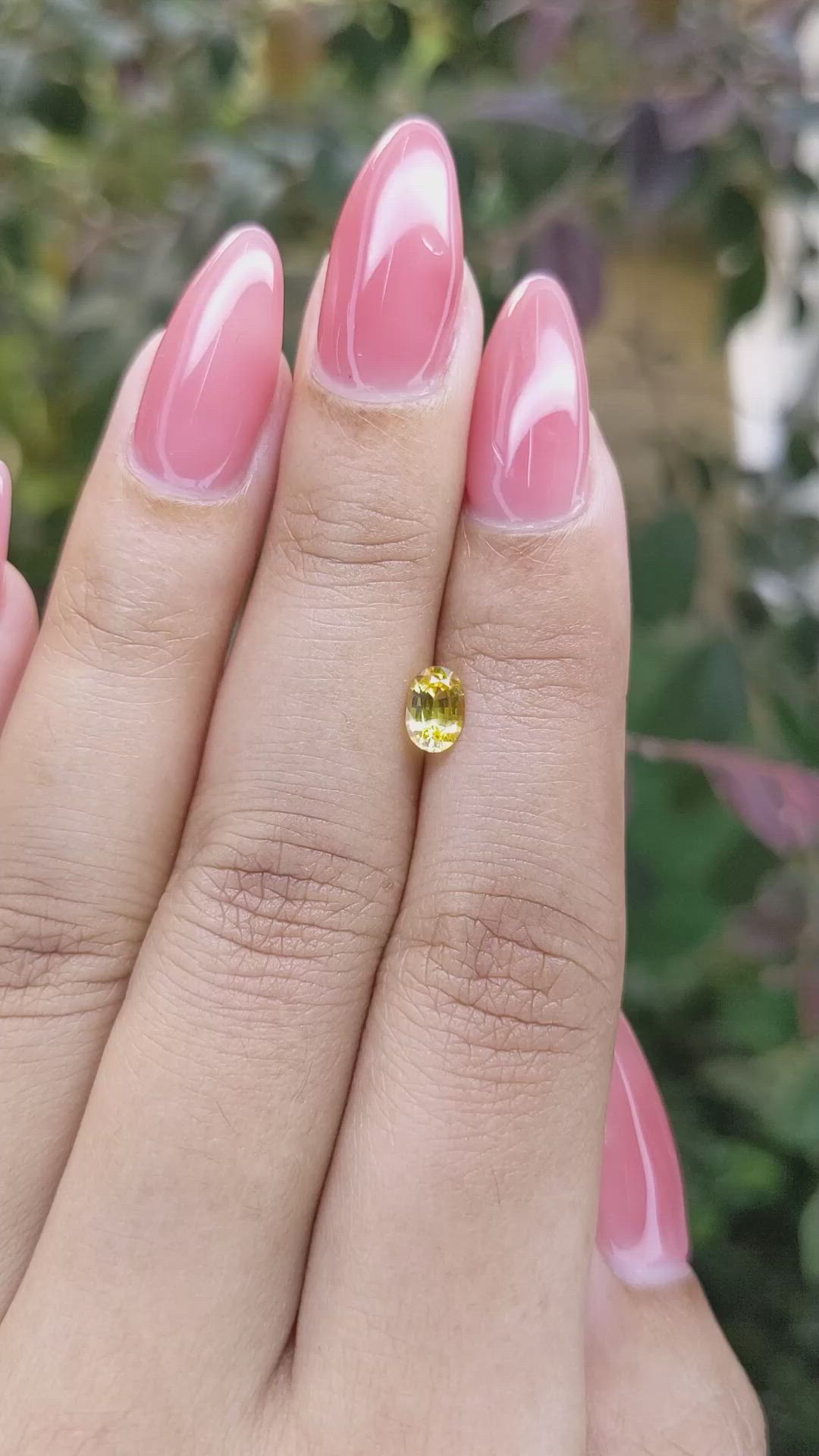 0.59 Ct. Yellow Sapphire from Ceylon (Sri Lanka) Size Video