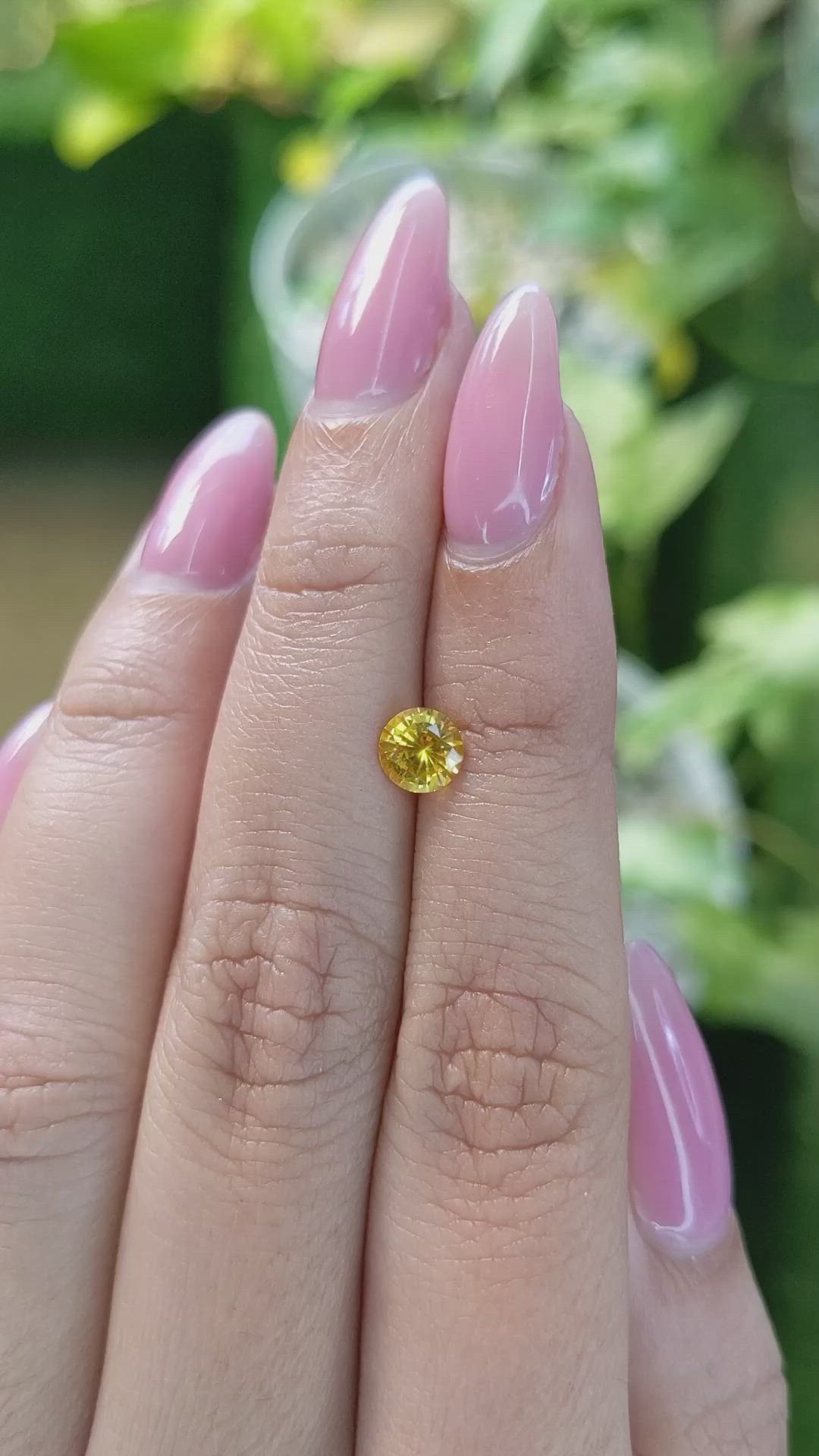 0.77 Ct. Yellow Sapphire from Ceylon (Sri Lanka) Size Video
