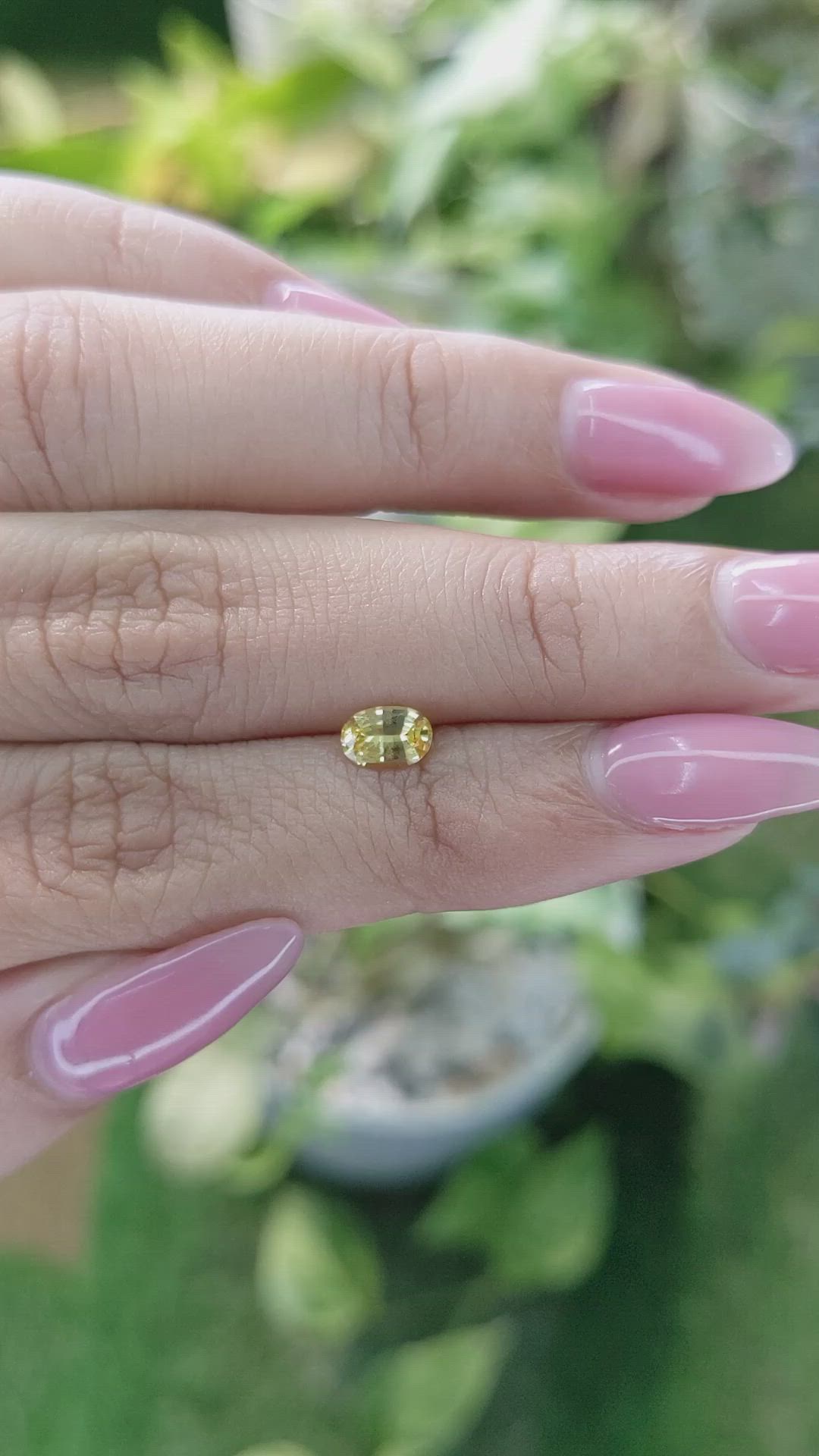 0.57 Ct. Yellow Sapphire from Ceylon (Sri Lanka) Size Video