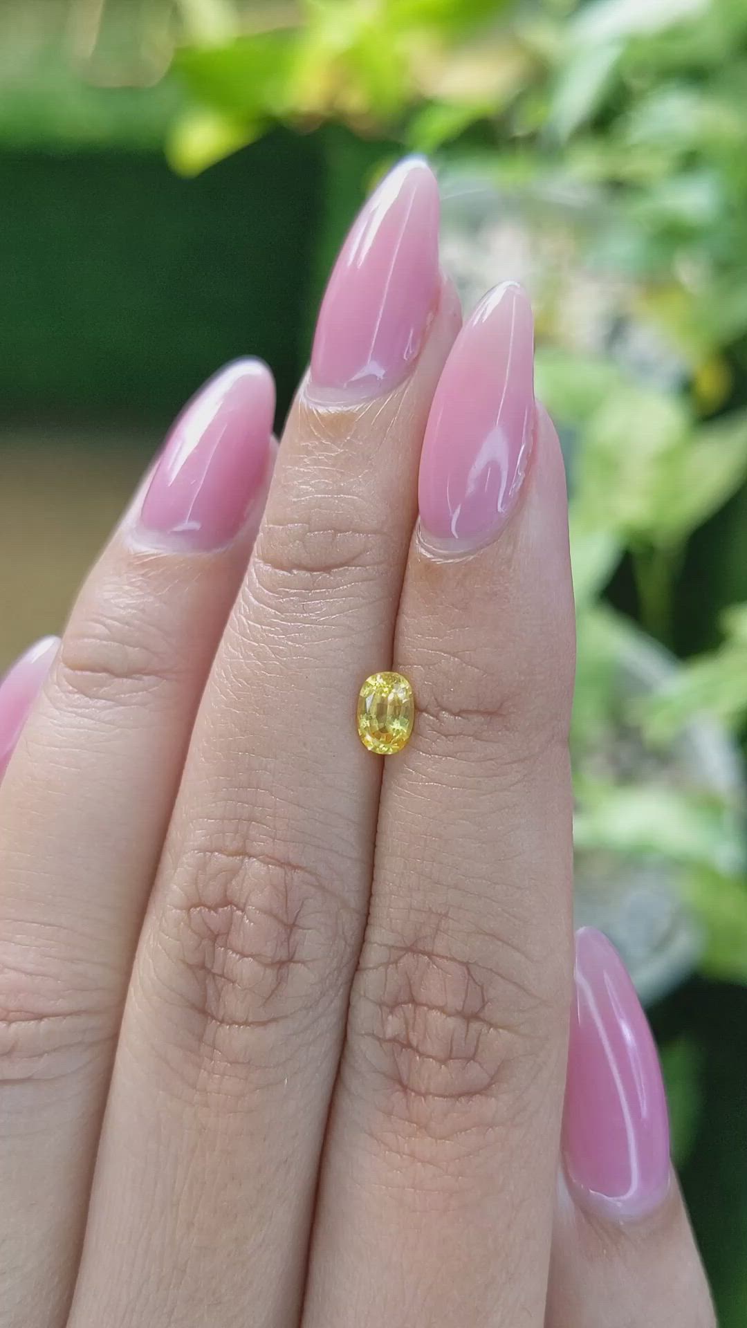 0.58 Ct. Yellow Sapphire from Ceylon (Sri Lanka) Size Video