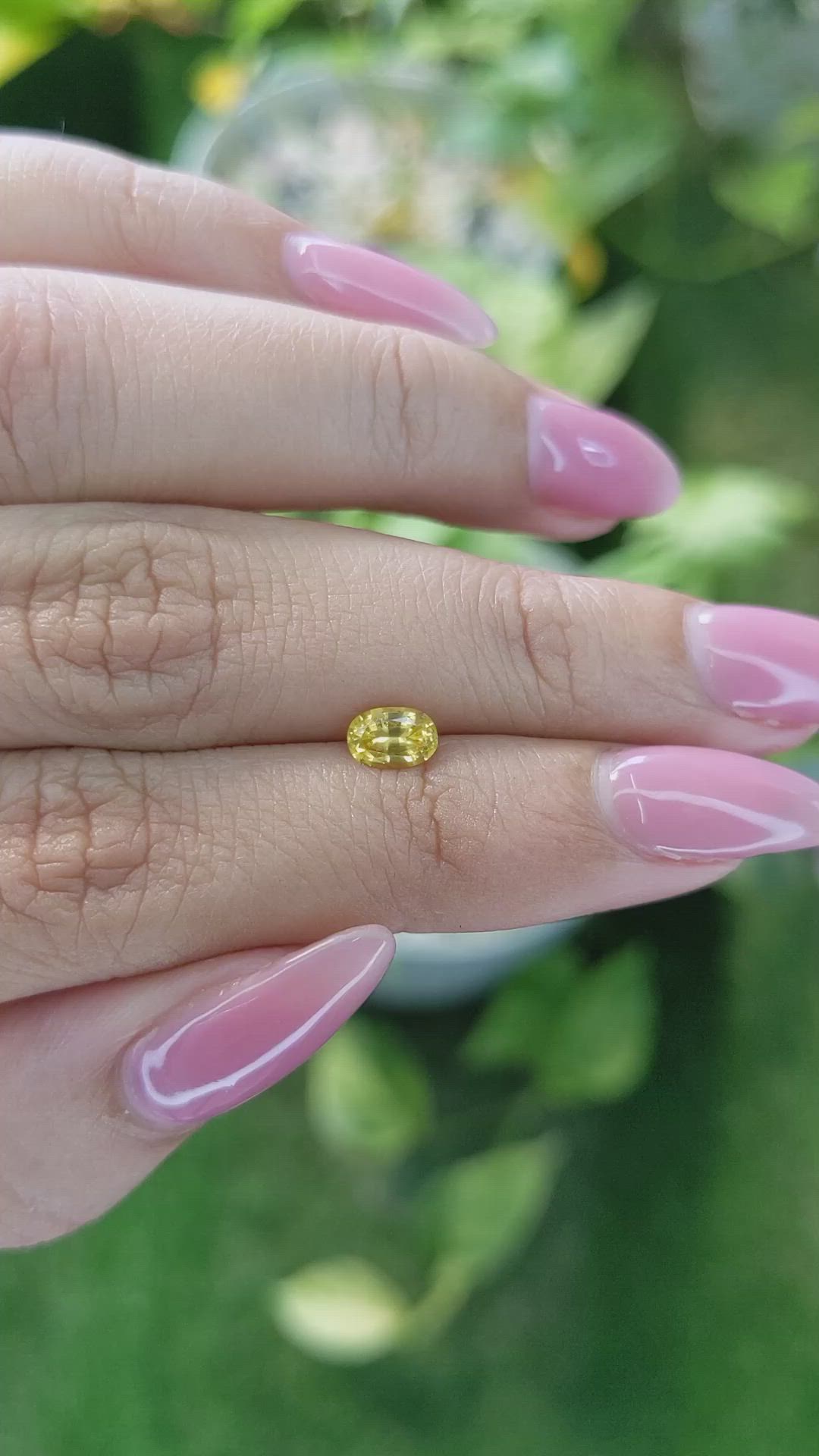 0.58 Ct. Yellow Sapphire from Ceylon (Sri Lanka) Size Video