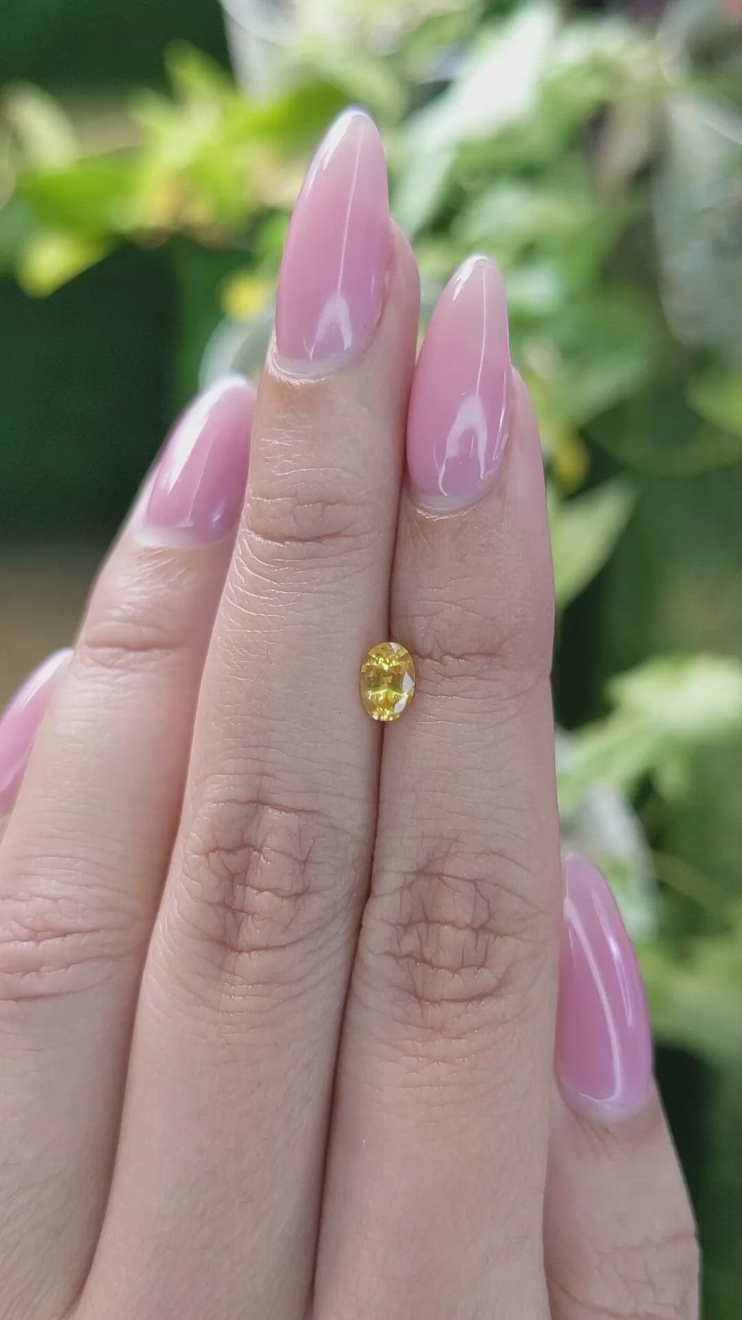 0.58 Ct. Yellow Sapphire from Ceylon (Sri Lanka) Size Video