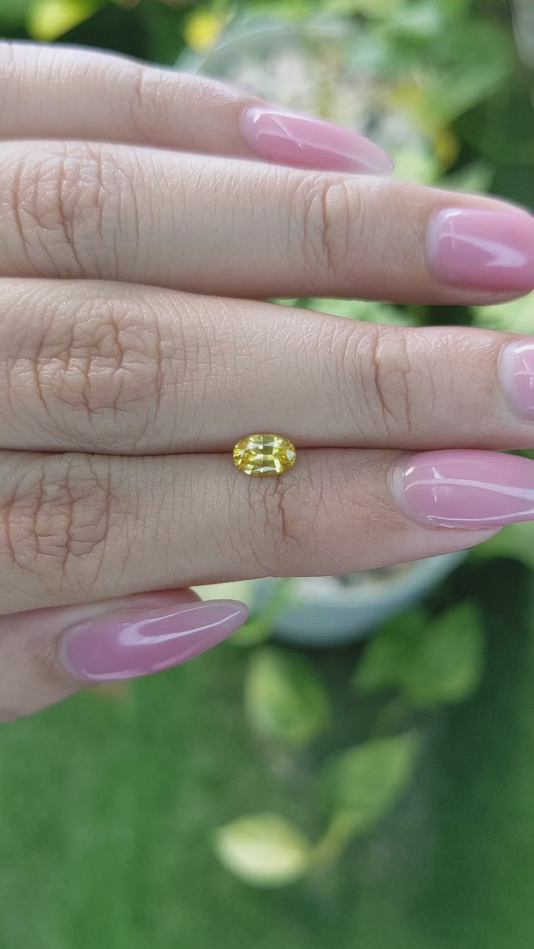 0.54 Ct. Yellow Sapphire from Ceylon (Sri Lanka) Size Video
