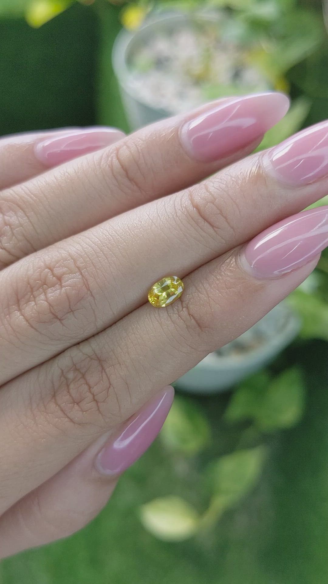 0.54 Ct. Yellow Sapphire from Ceylon (Sri Lanka) Size Video