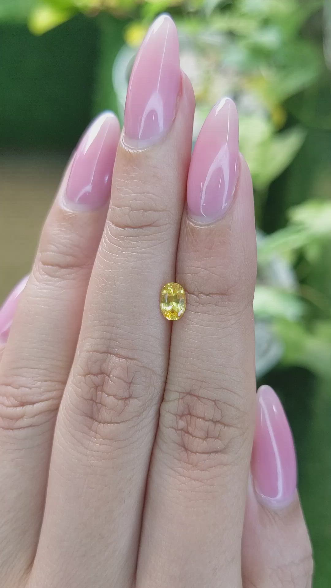 0.54 Ct. Yellow Sapphire from Ceylon (Sri Lanka) Size Video