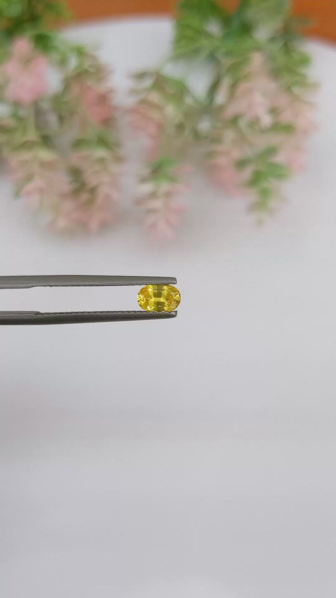 0.54 Ct. Yellow Sapphire from Ceylon (Sri Lanka) Size Video