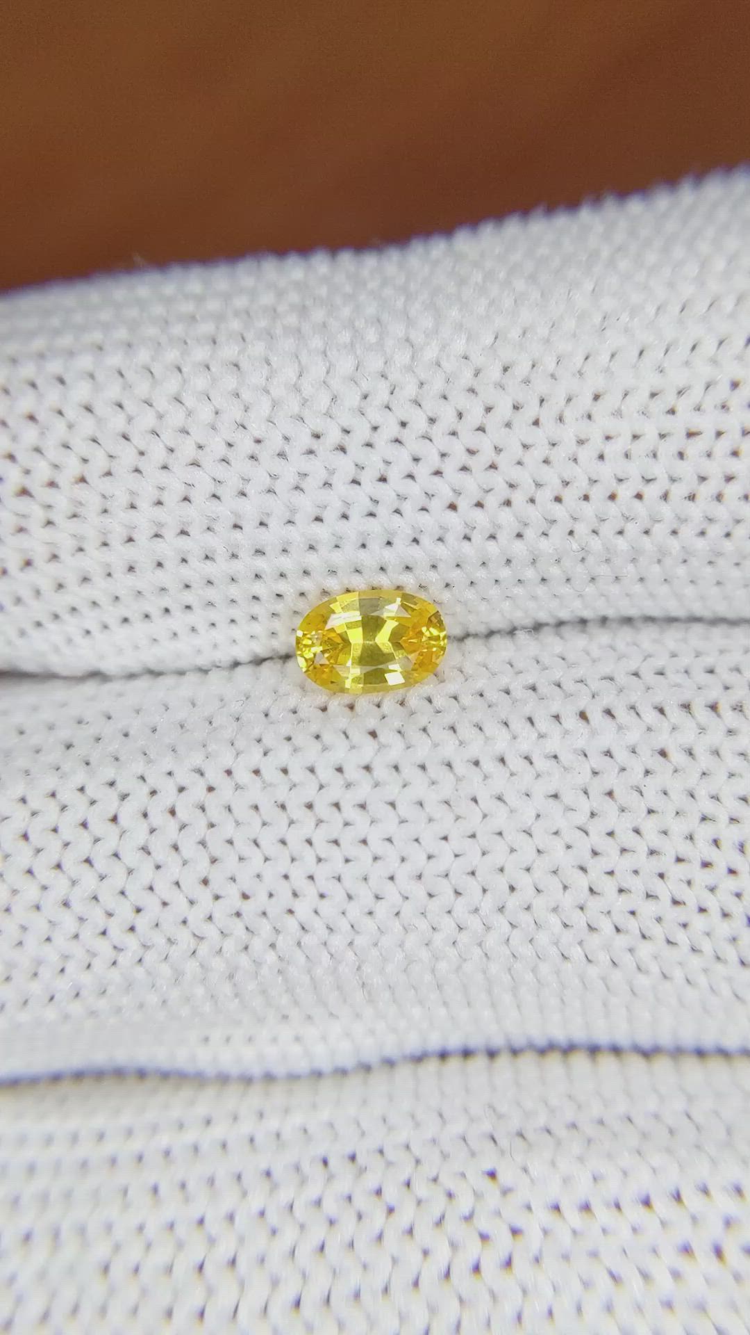 0.54 Ct. Yellow Sapphire from Ceylon (Sri Lanka) Size Video