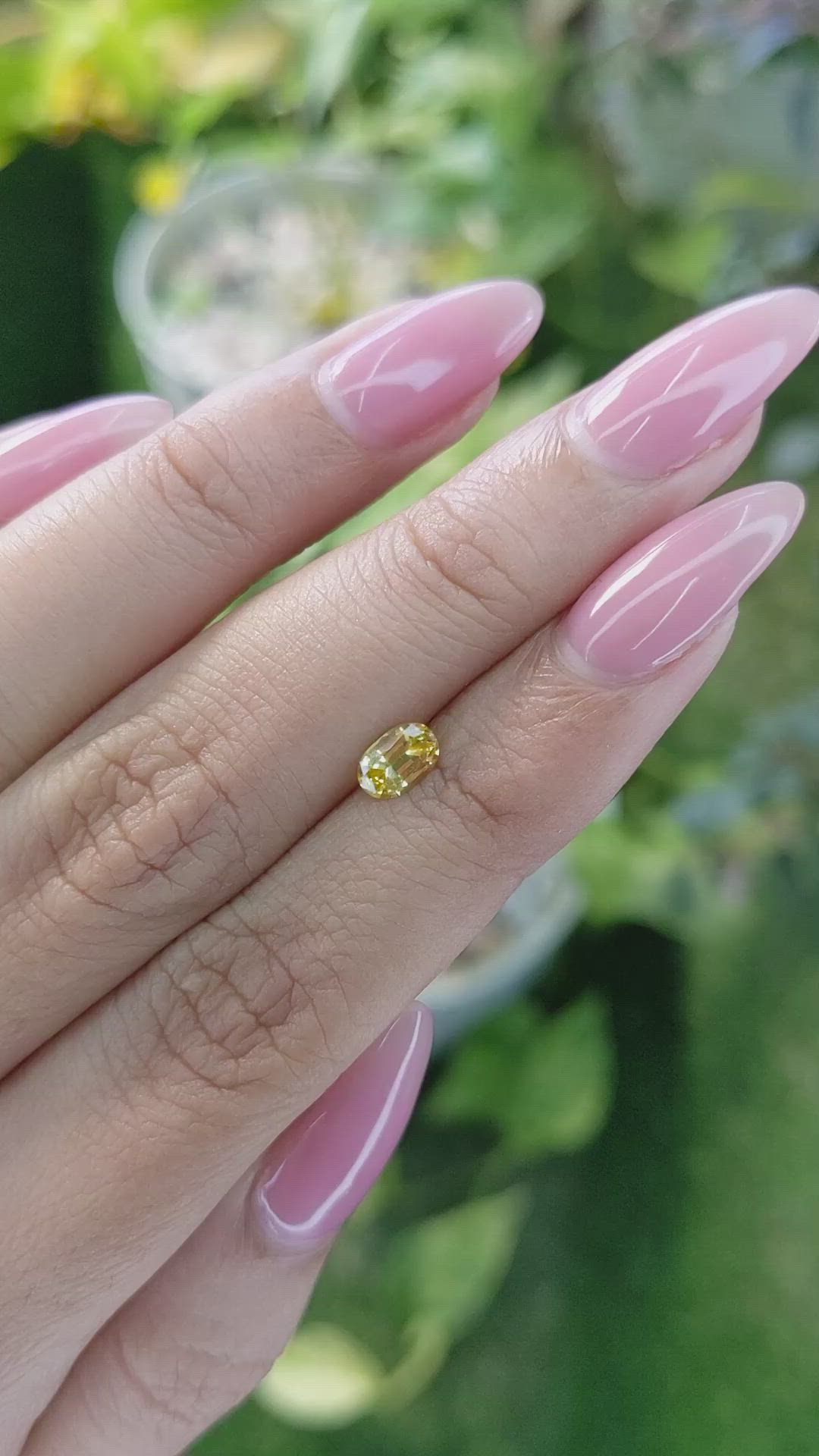 0.57 Ct. Yellow Sapphire from Ceylon (Sri Lanka) Size Video