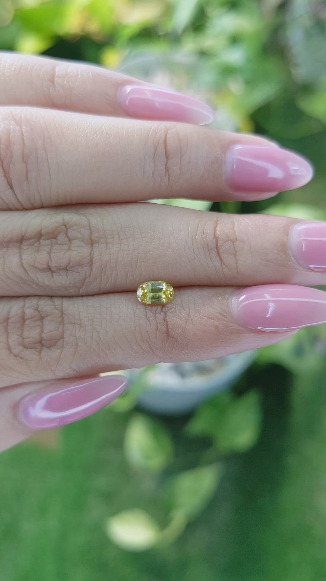 0.57 Ct. Yellow Sapphire from Ceylon (Sri Lanka) Size Video
