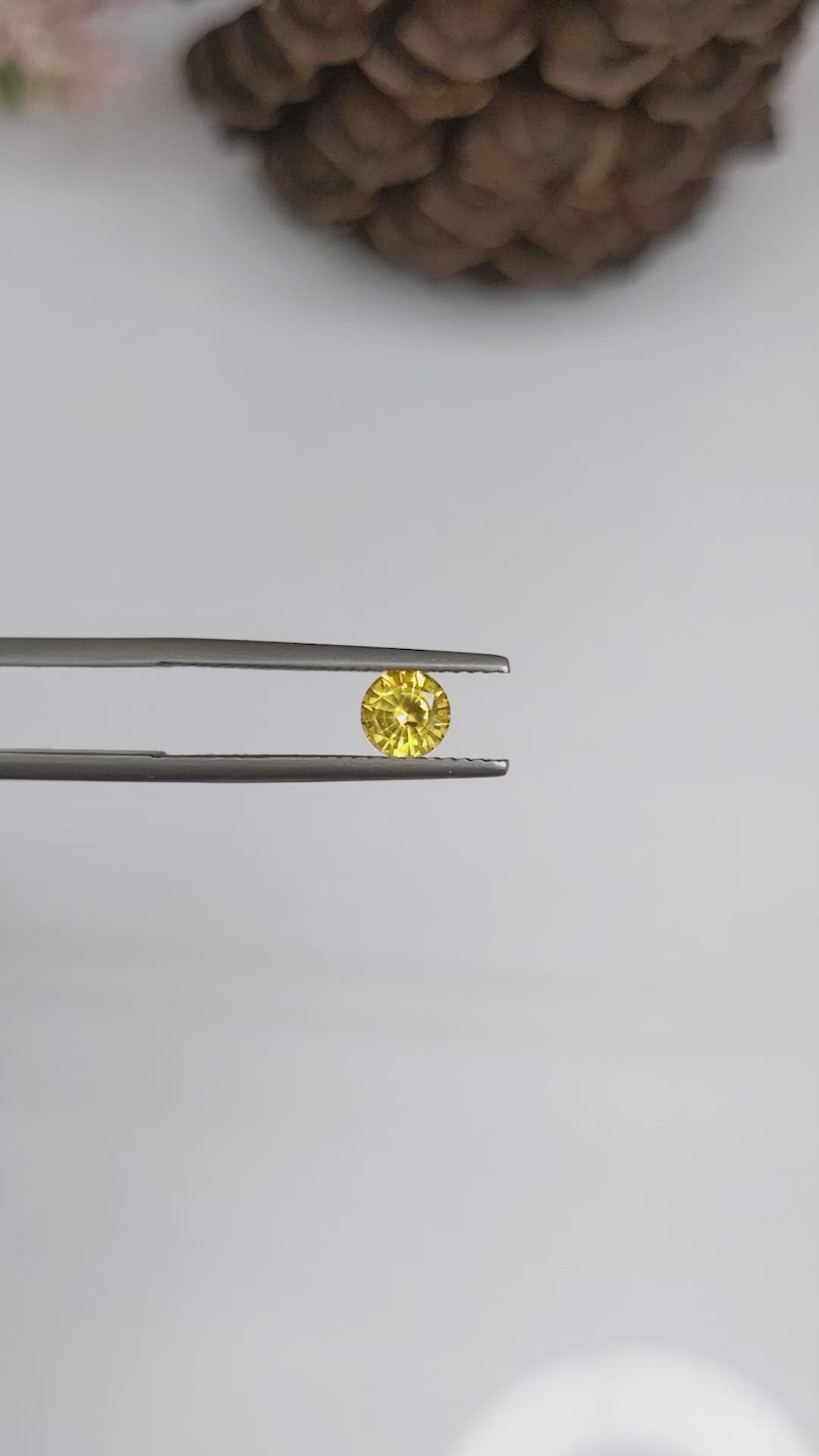 0.65 Ct. Yellow Sapphire from Ceylon (Sri Lanka) Size Video
