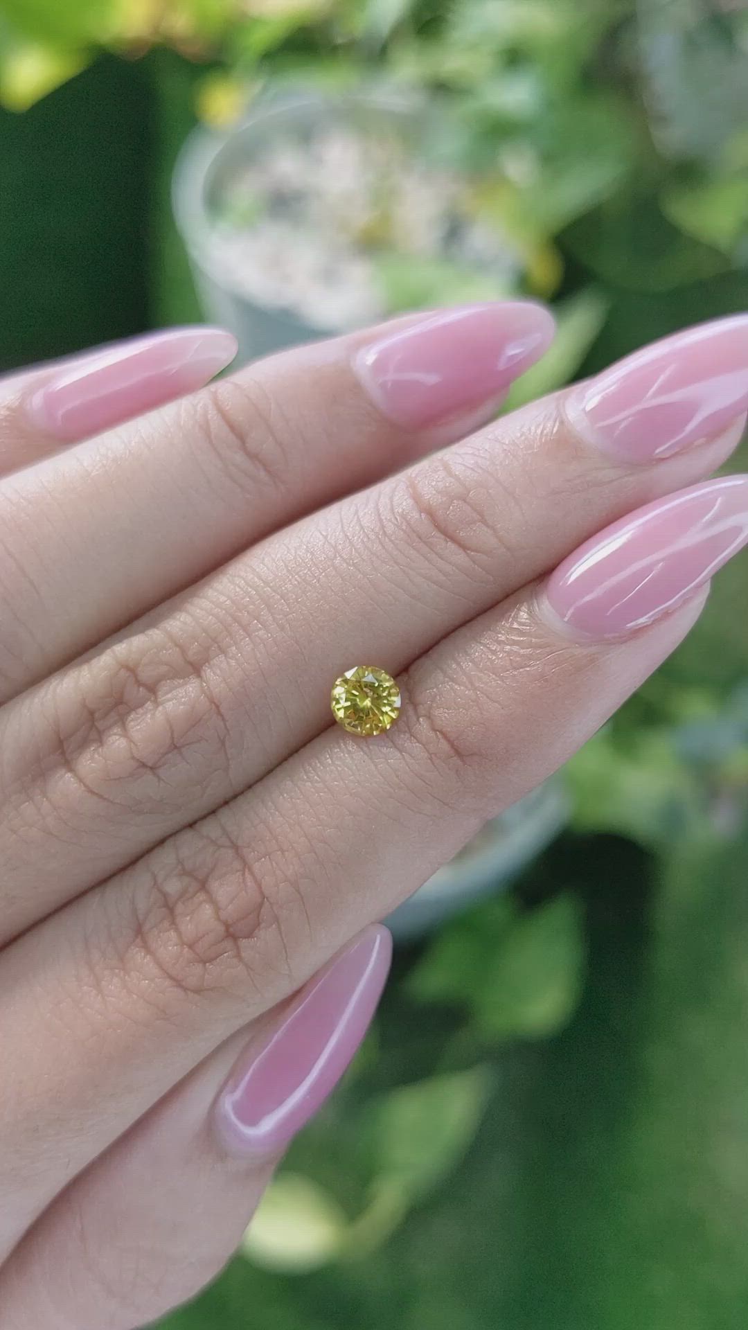 0.65 Ct. Yellow Sapphire from Ceylon (Sri Lanka) Size Video