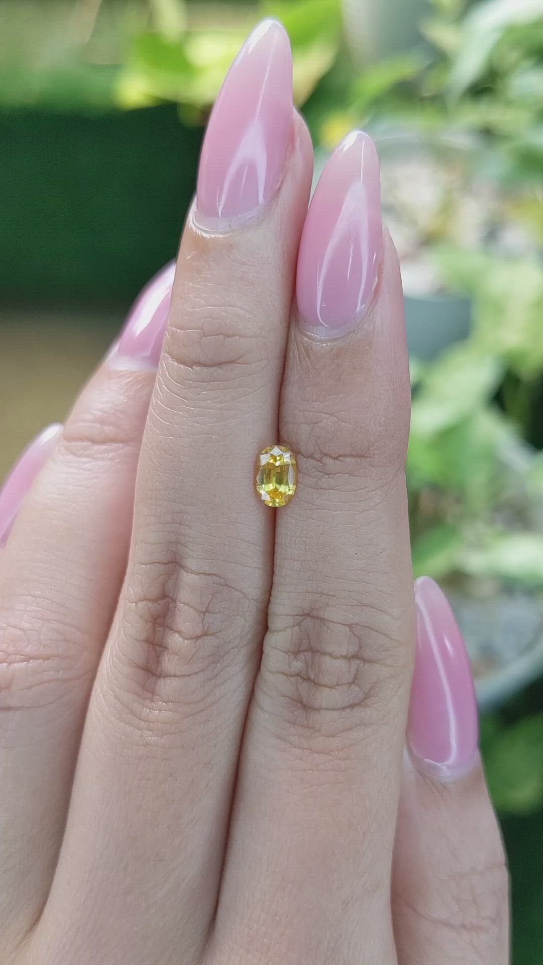 0.54 Ct. Yellow Sapphire from Ceylon (Sri Lanka) Size Video