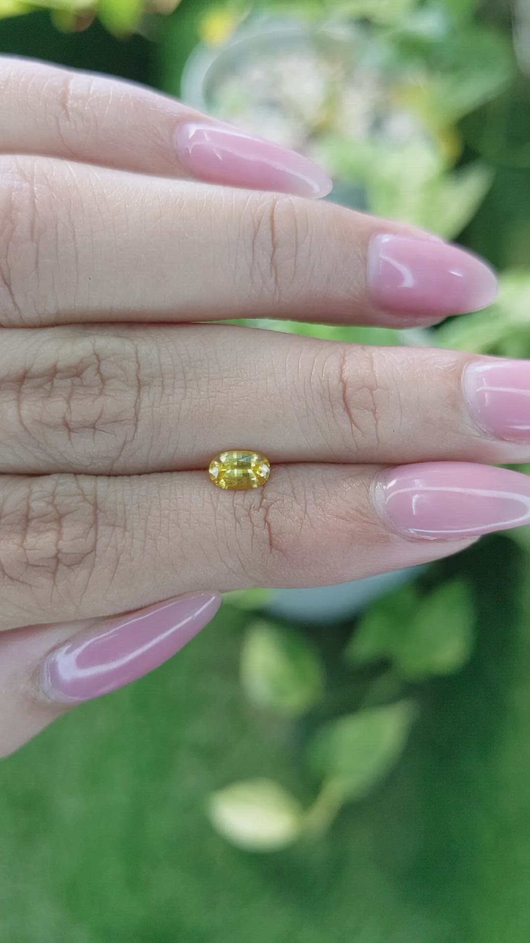 0.54 Ct. Yellow Sapphire from Ceylon (Sri Lanka) Size Video