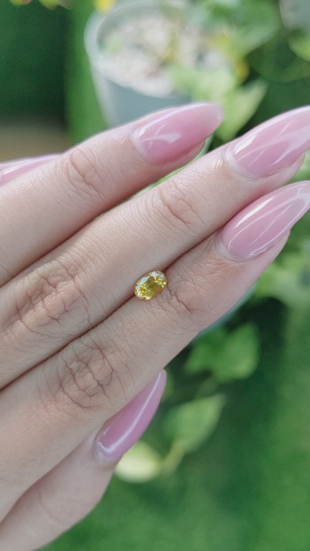 0.54 Ct. Yellow Sapphire from Ceylon (Sri Lanka) Size Video