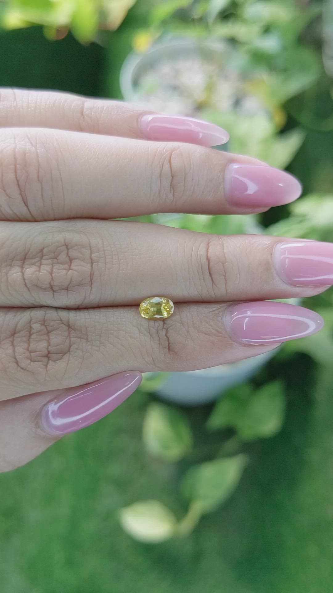 0.63 Ct. Yellow Sapphire from Ceylon (Sri Lanka) Size Video