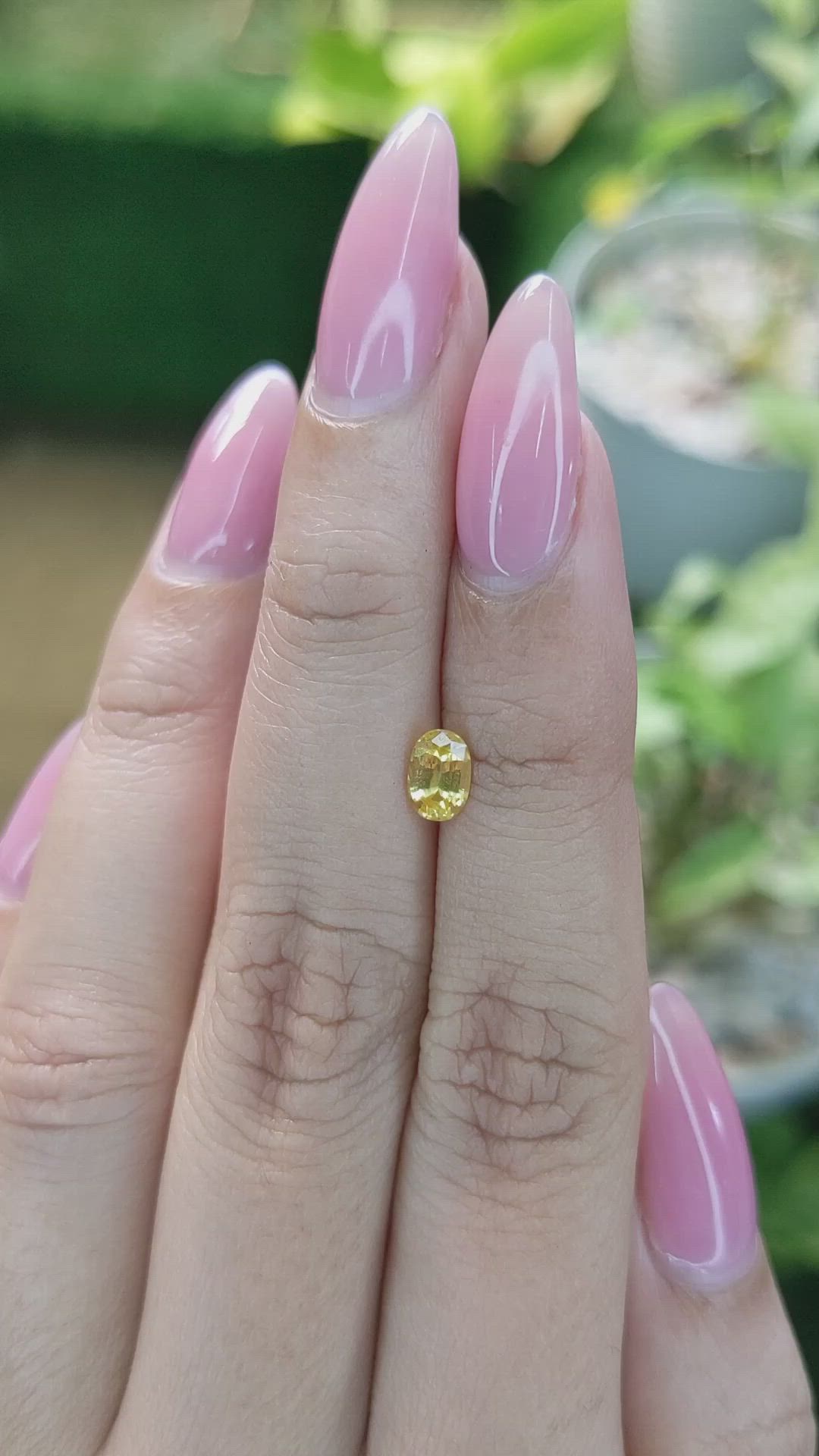 0.63 Ct. Yellow Sapphire from Ceylon (Sri Lanka) Size Video
