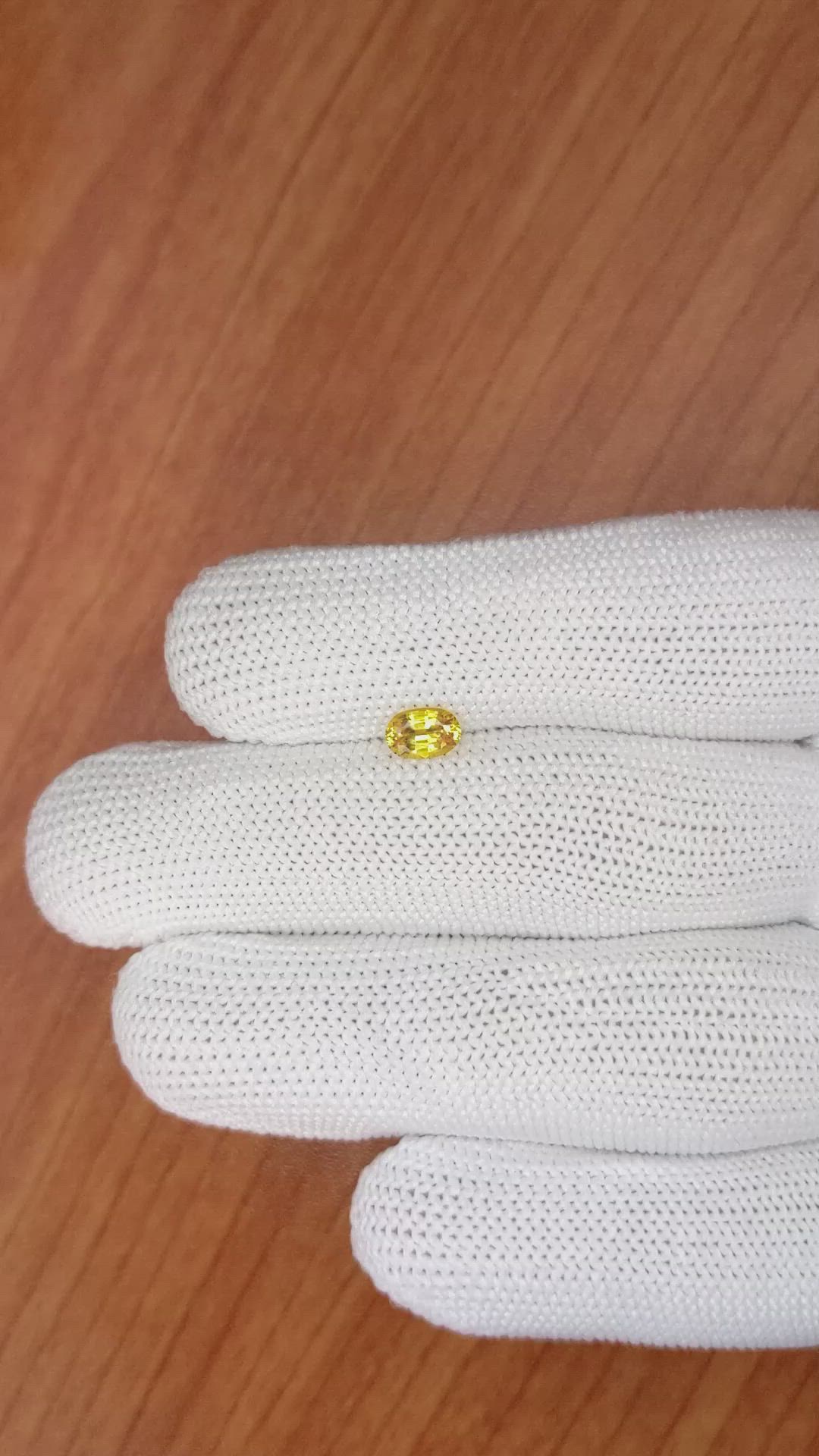 0.56 Ct. Yellow Sapphire from Ceylon (Sri Lanka) Size Video