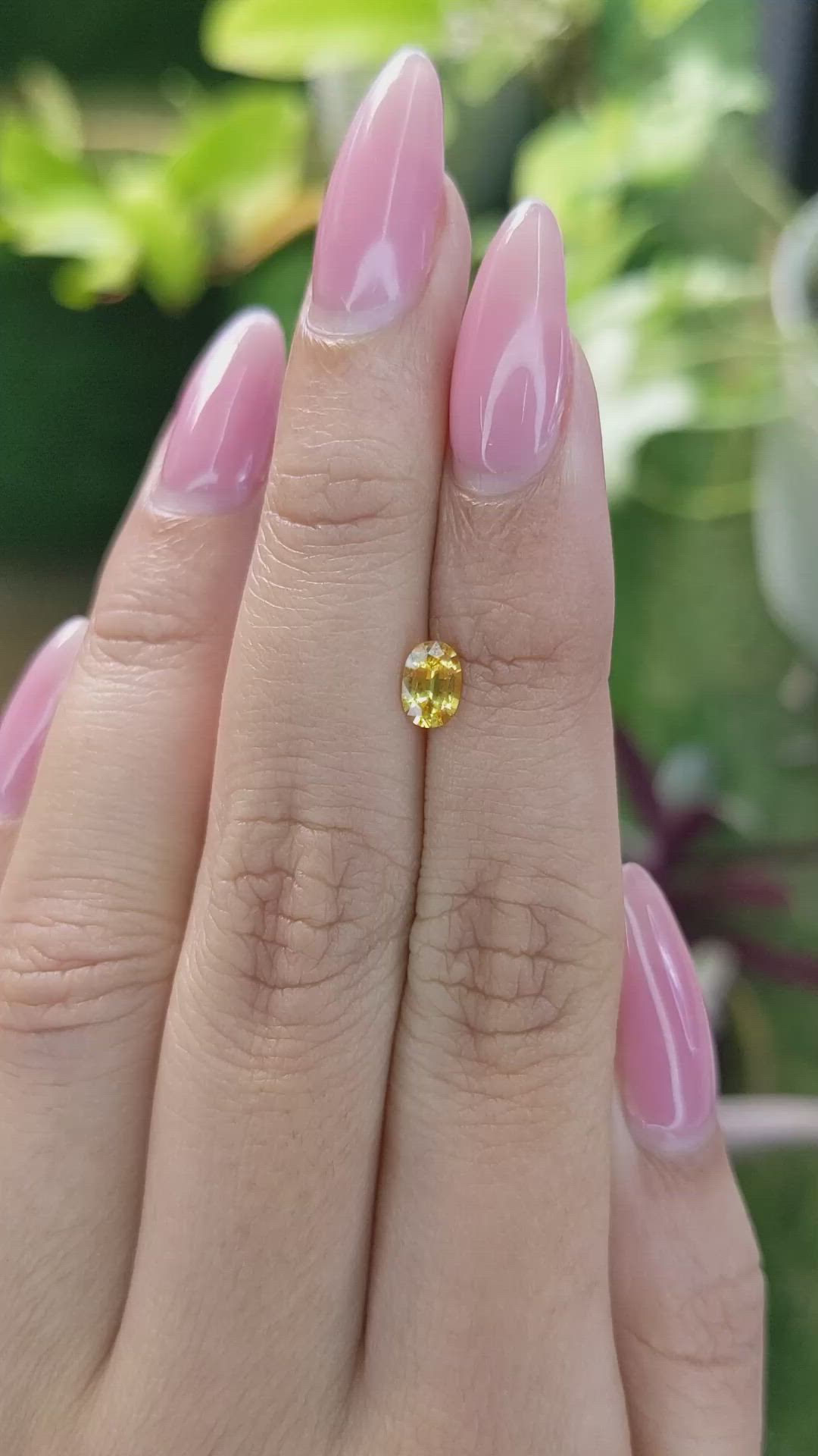 0.56 Ct. Yellow Sapphire from Ceylon (Sri Lanka) Size Video