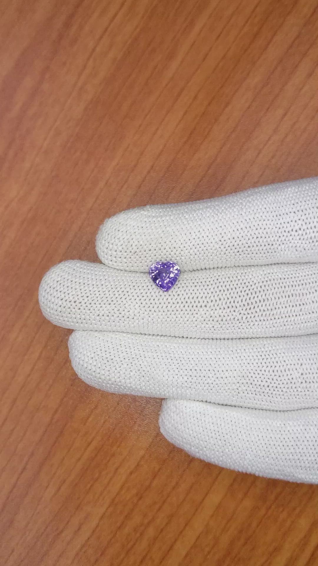 1.64 Ct. Purple Sapphire from Ceylon (Sri Lanka) Size Video
