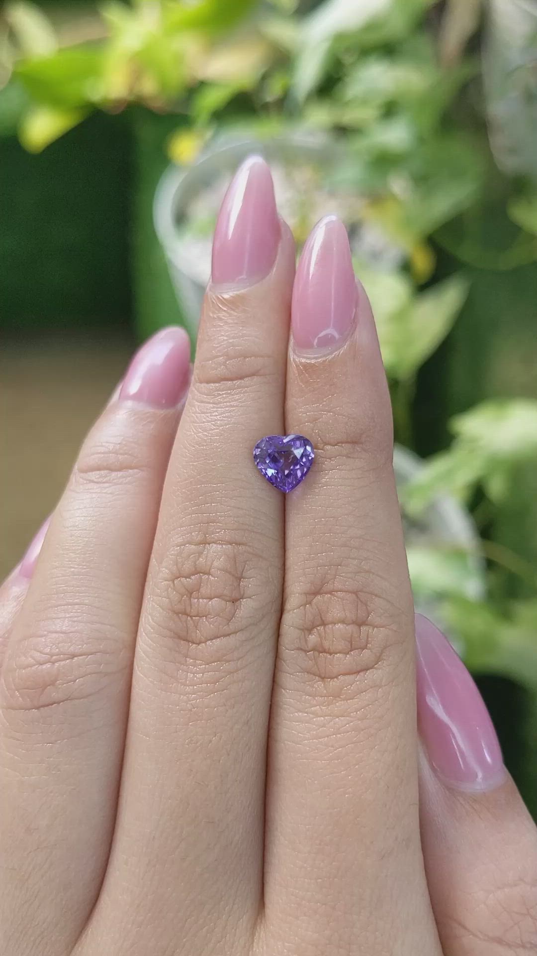 1.64 Ct. Purple Sapphire from Ceylon (Sri Lanka) Size Video