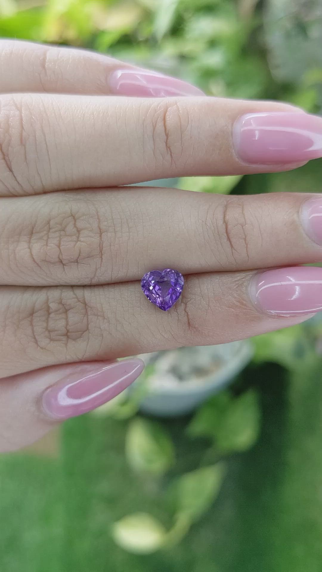 1.64 Ct. Purple Sapphire from Ceylon (Sri Lanka) Size Video