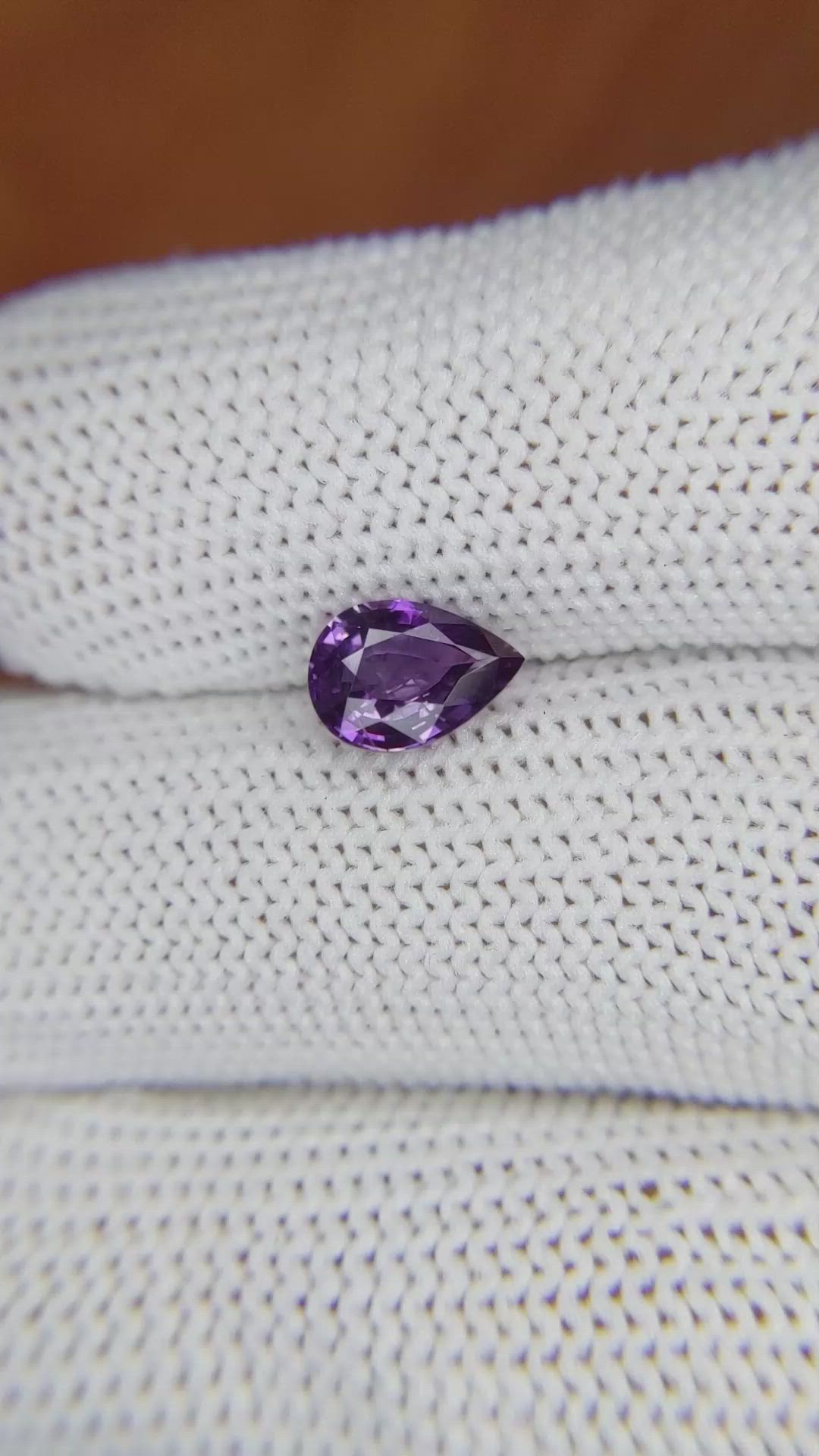 1.24 Ct. Color Change Sapphire from Ceylon (Sri Lanka) Size Video