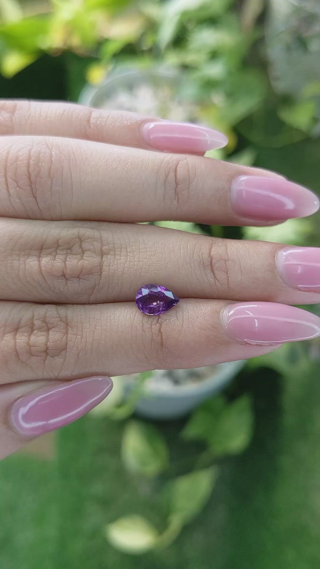 1.24 Ct. Color Change Sapphire from Ceylon (Sri Lanka) Size Video