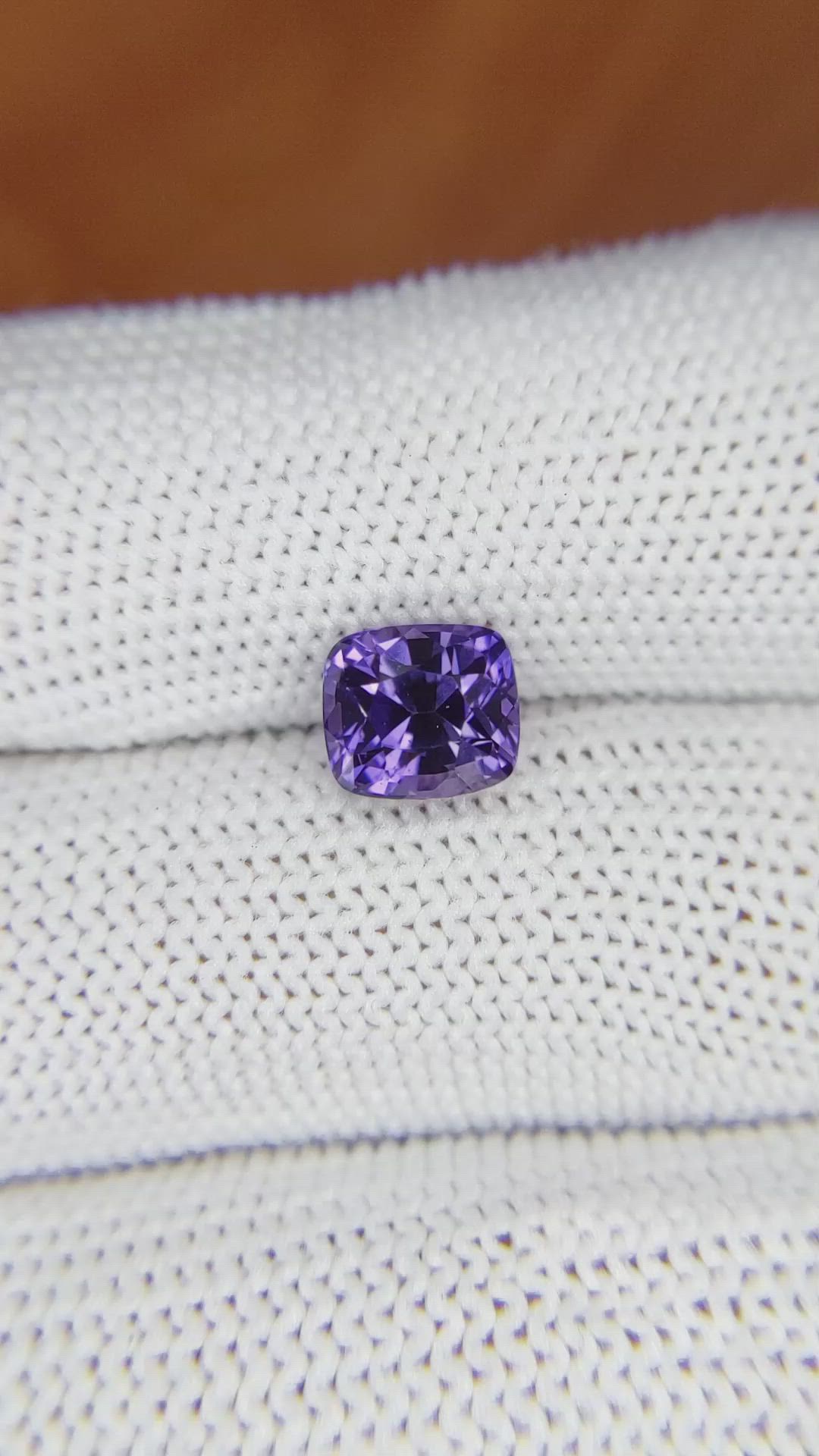 2.49 Ct. Bluish Purple Sapphire from Ceylon (Sri Lanka) Size Video