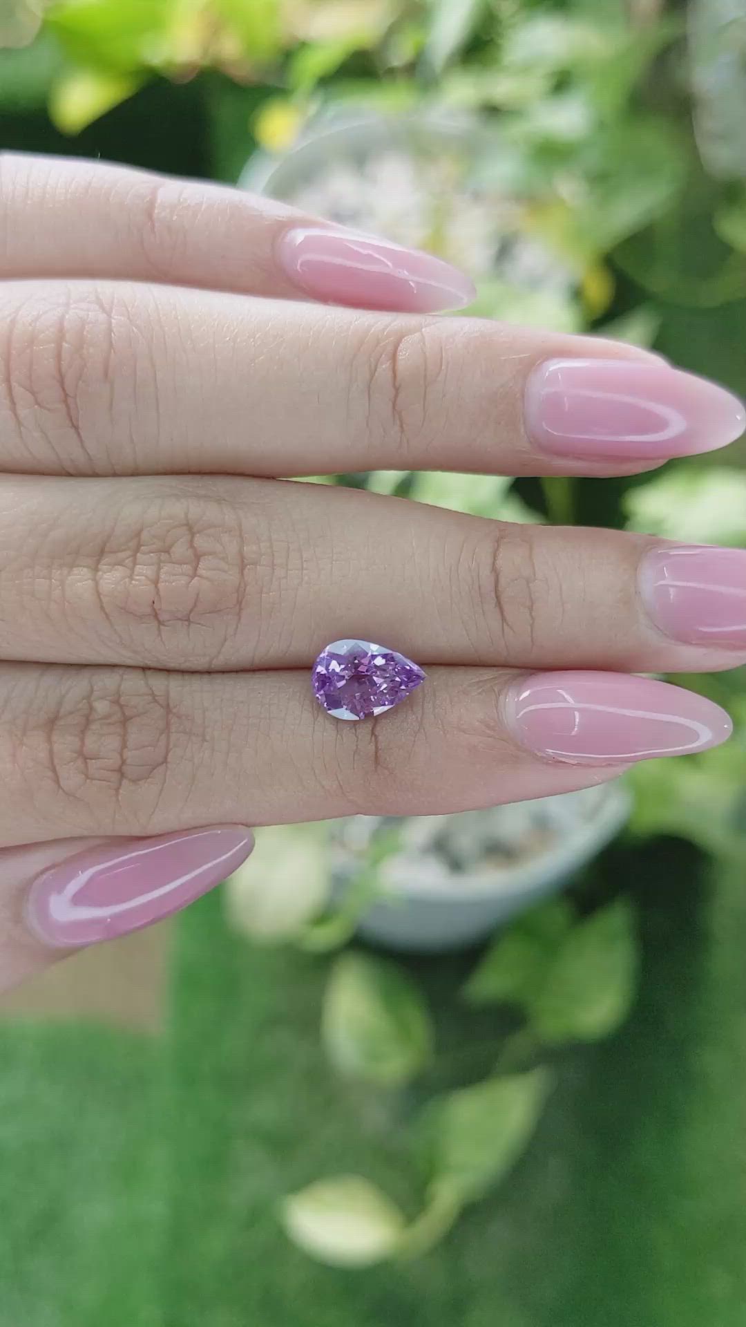2.34 Ct. Purple Sapphire from Ceylon (Sri Lanka) Size Video