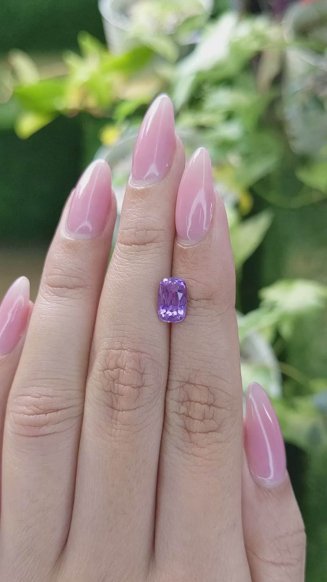 2.45 Ct. Purple Sapphire from Ceylon (Sri Lanka) Size Video