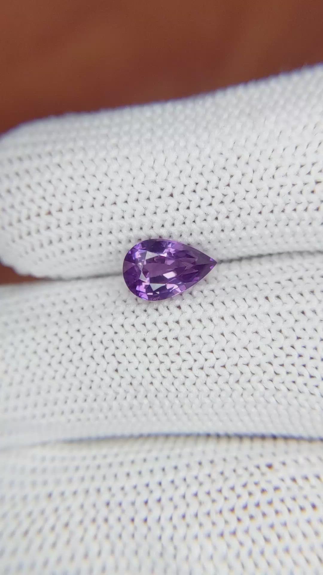 1.75 Ct. Purple Sapphire from Ceylon (Sri Lanka) Size Video