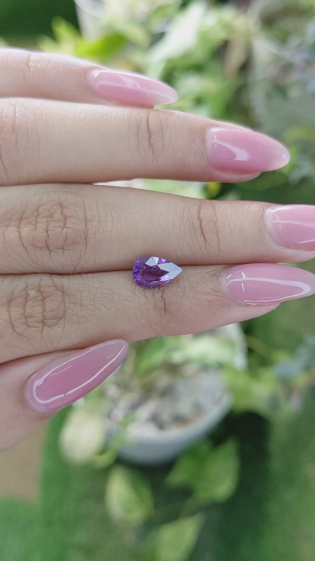 1.75 Ct. Purple Sapphire from Ceylon (Sri Lanka) Size Video