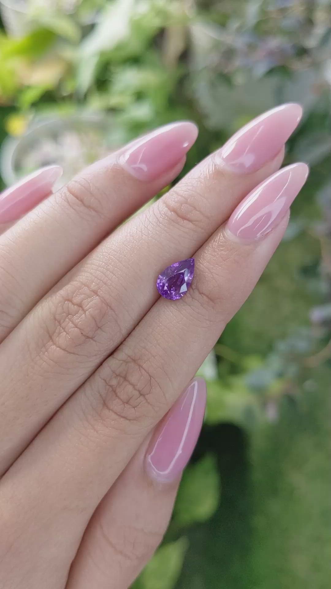 1.75 Ct. Purple Sapphire from Ceylon (Sri Lanka) Size Video