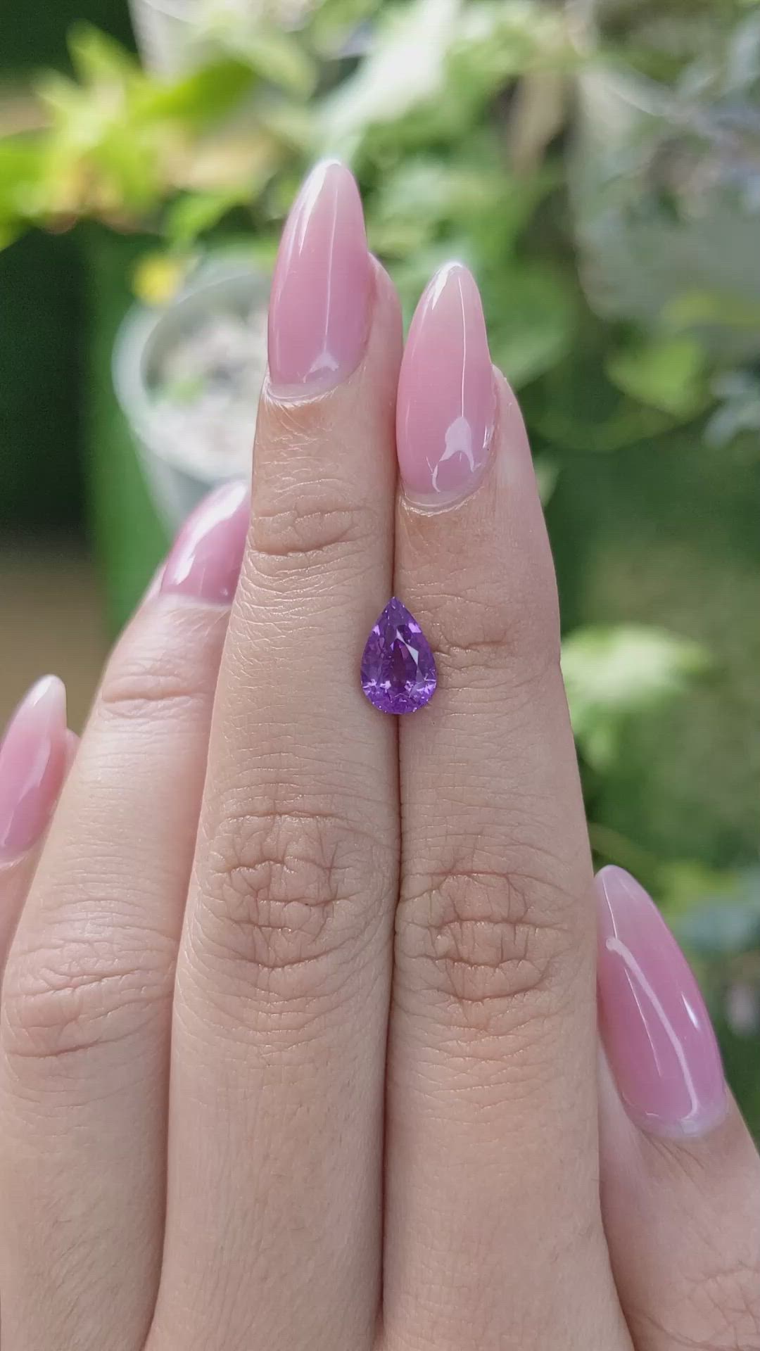 1.75 Ct. Purple Sapphire from Ceylon (Sri Lanka) Size Video