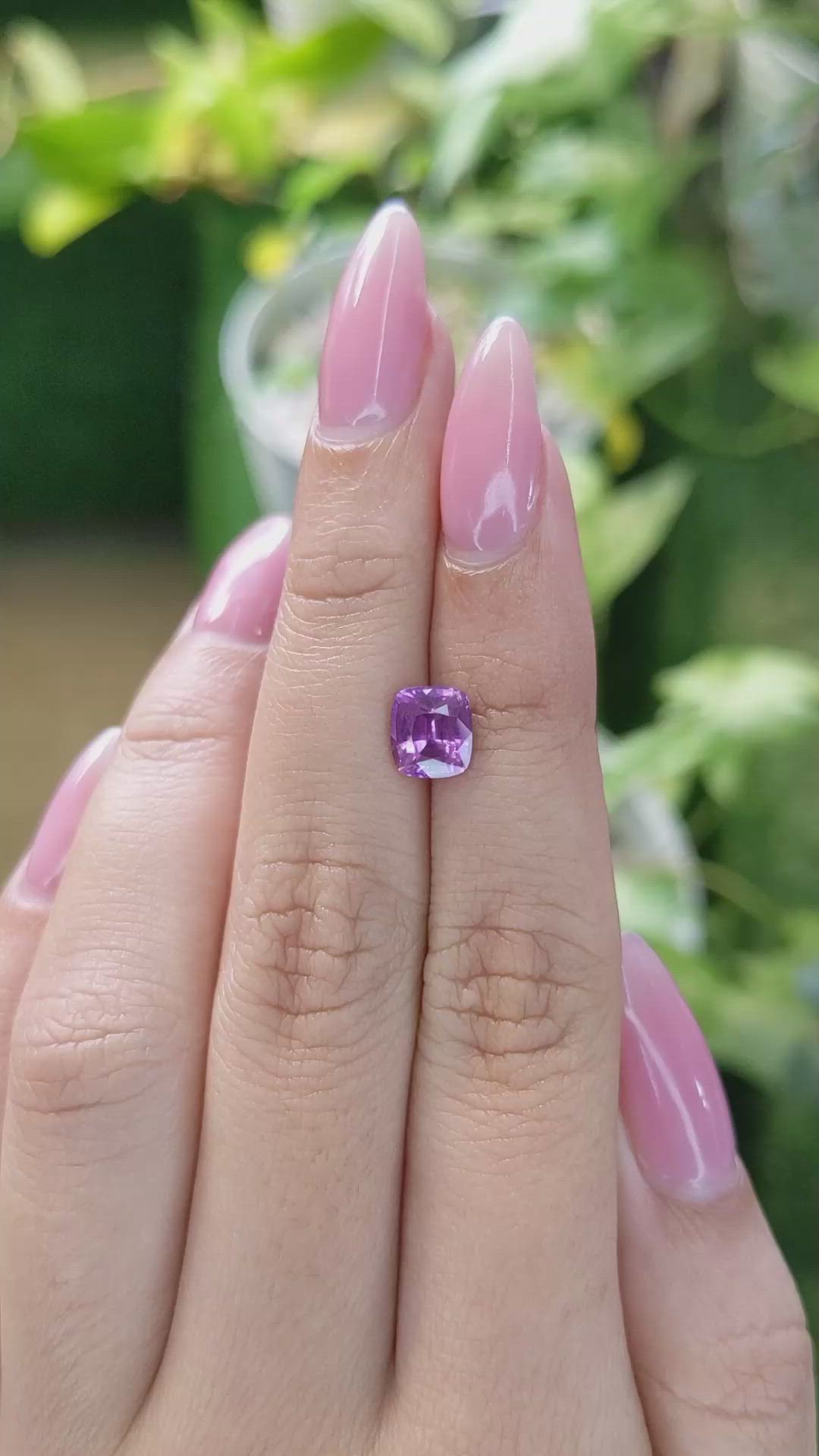 1.73 Ct. Purple Sapphire from Ceylon (Sri Lanka) Size Video