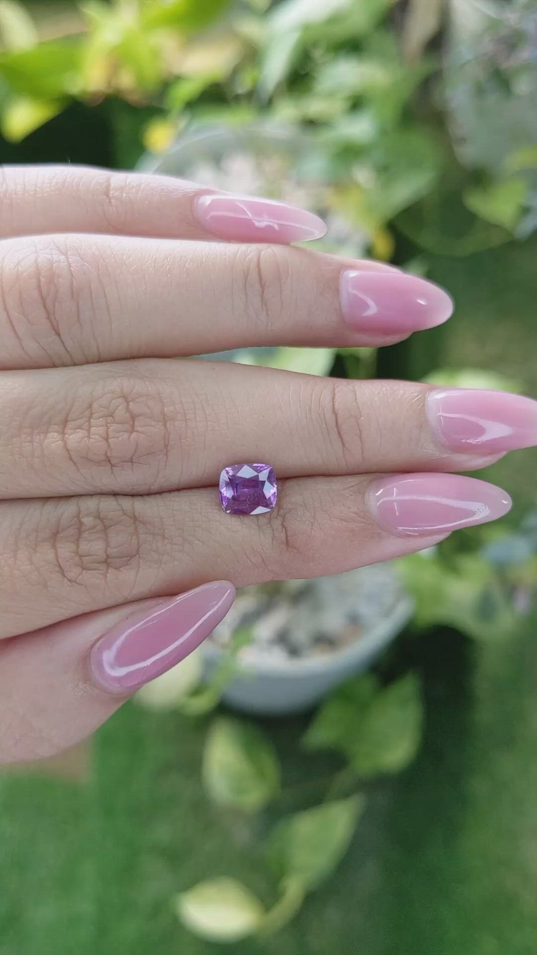 1.73 Ct. Purple Sapphire from Ceylon (Sri Lanka) Size Video