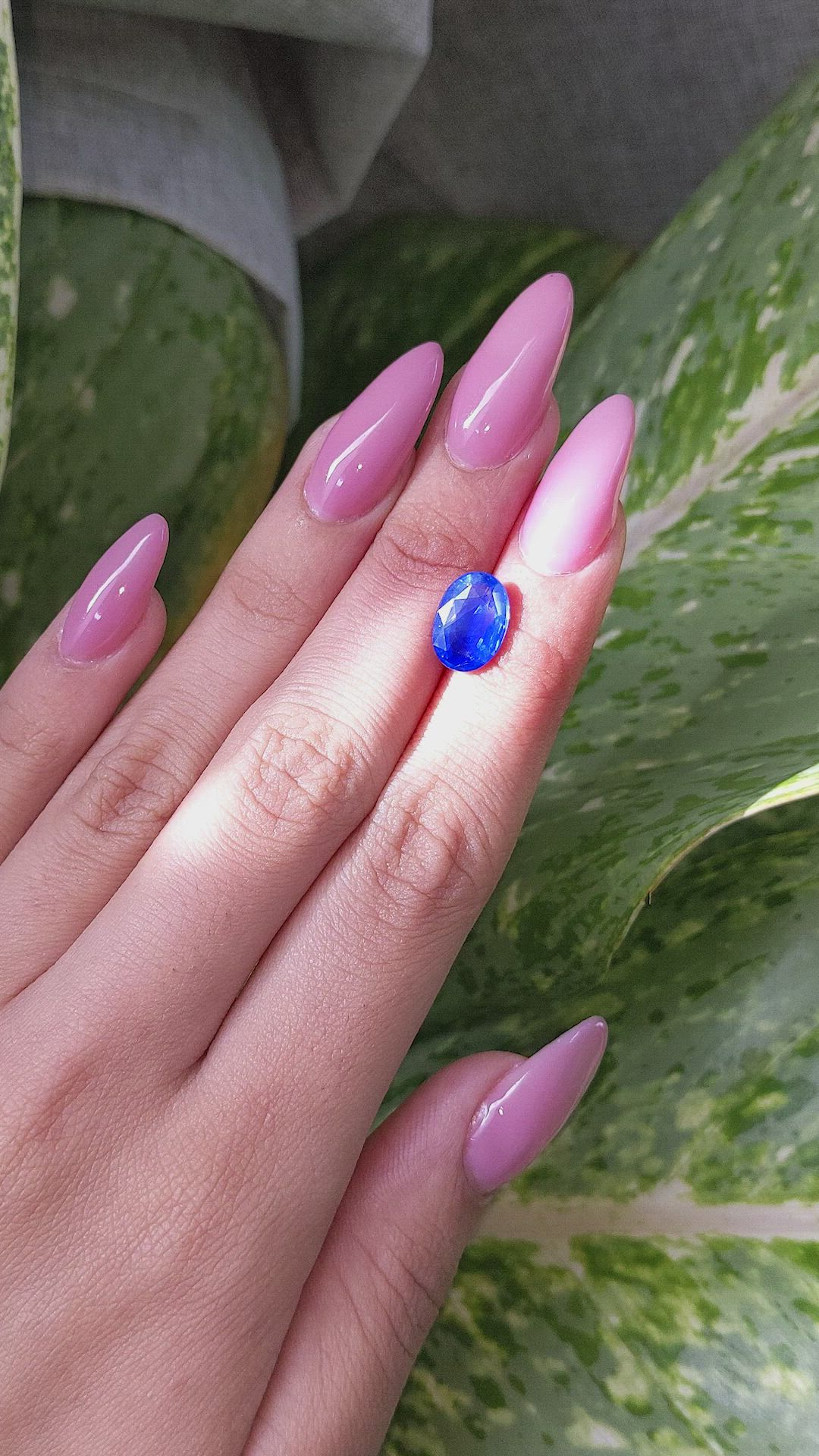 3.48 Ct. Blue Sapphire from Ceylon (Sri Lanka) Size Video