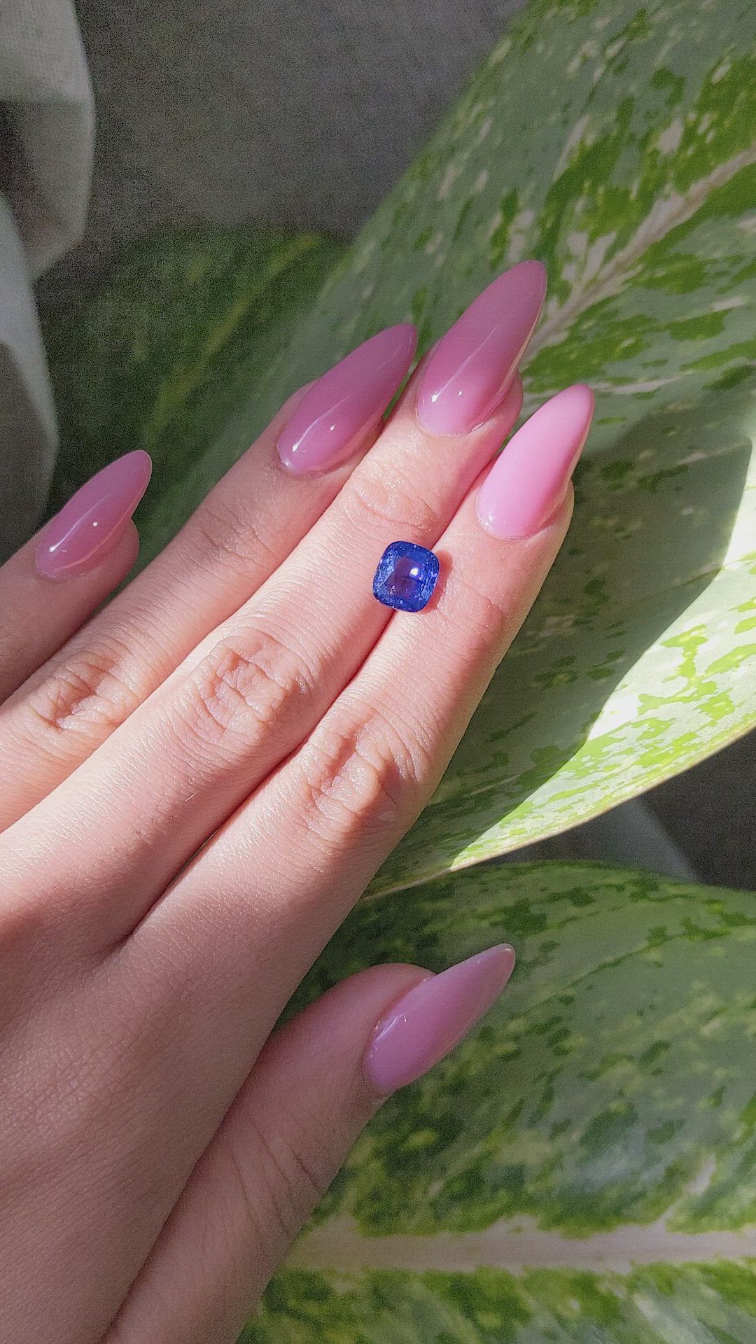 3.03 Ct. Blue Sapphire from Ceylon (Sri Lanka) Size Video