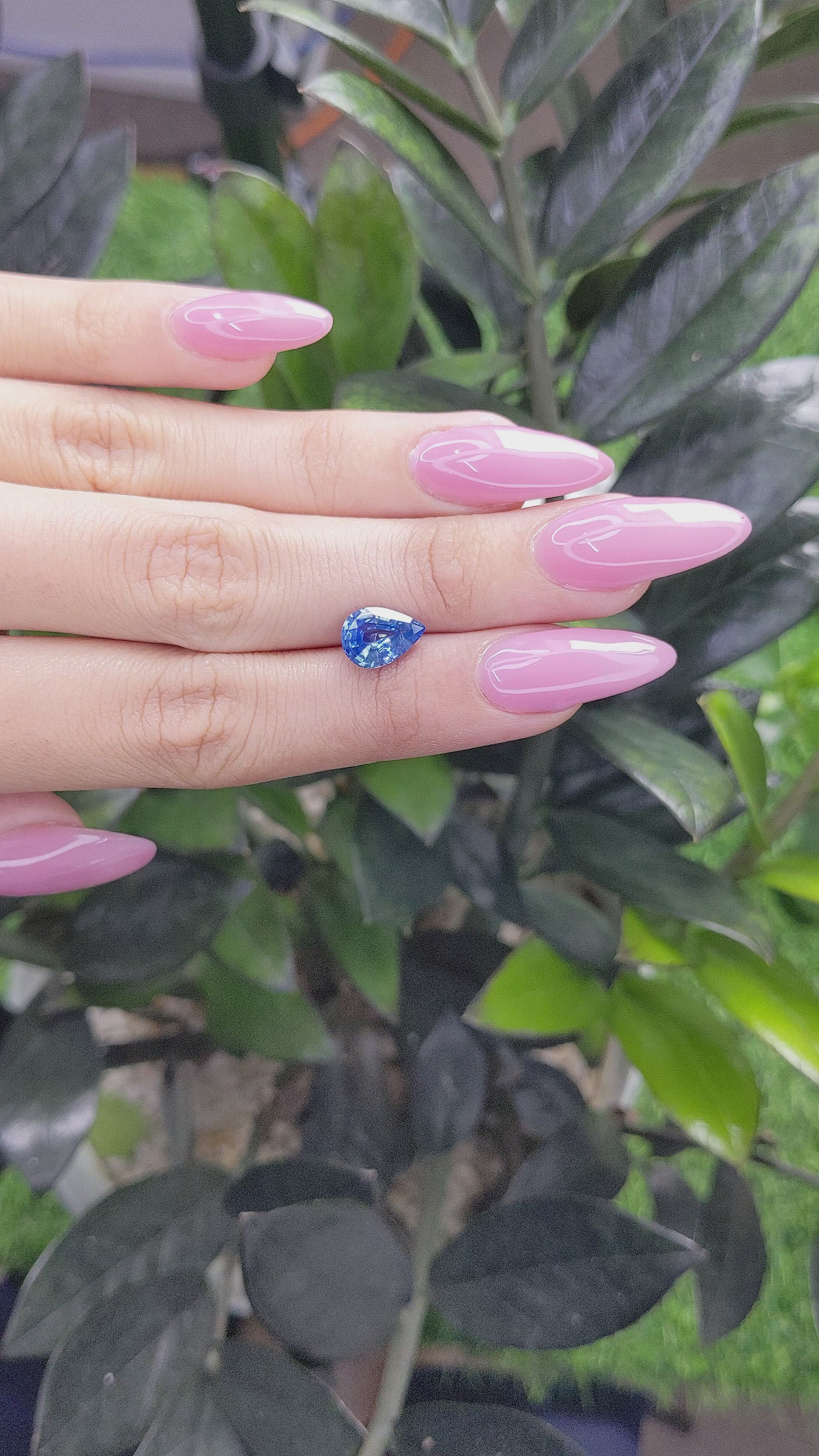 2.17 Ct. Blue Sapphire from Ceylon (Sri Lanka) Size Video