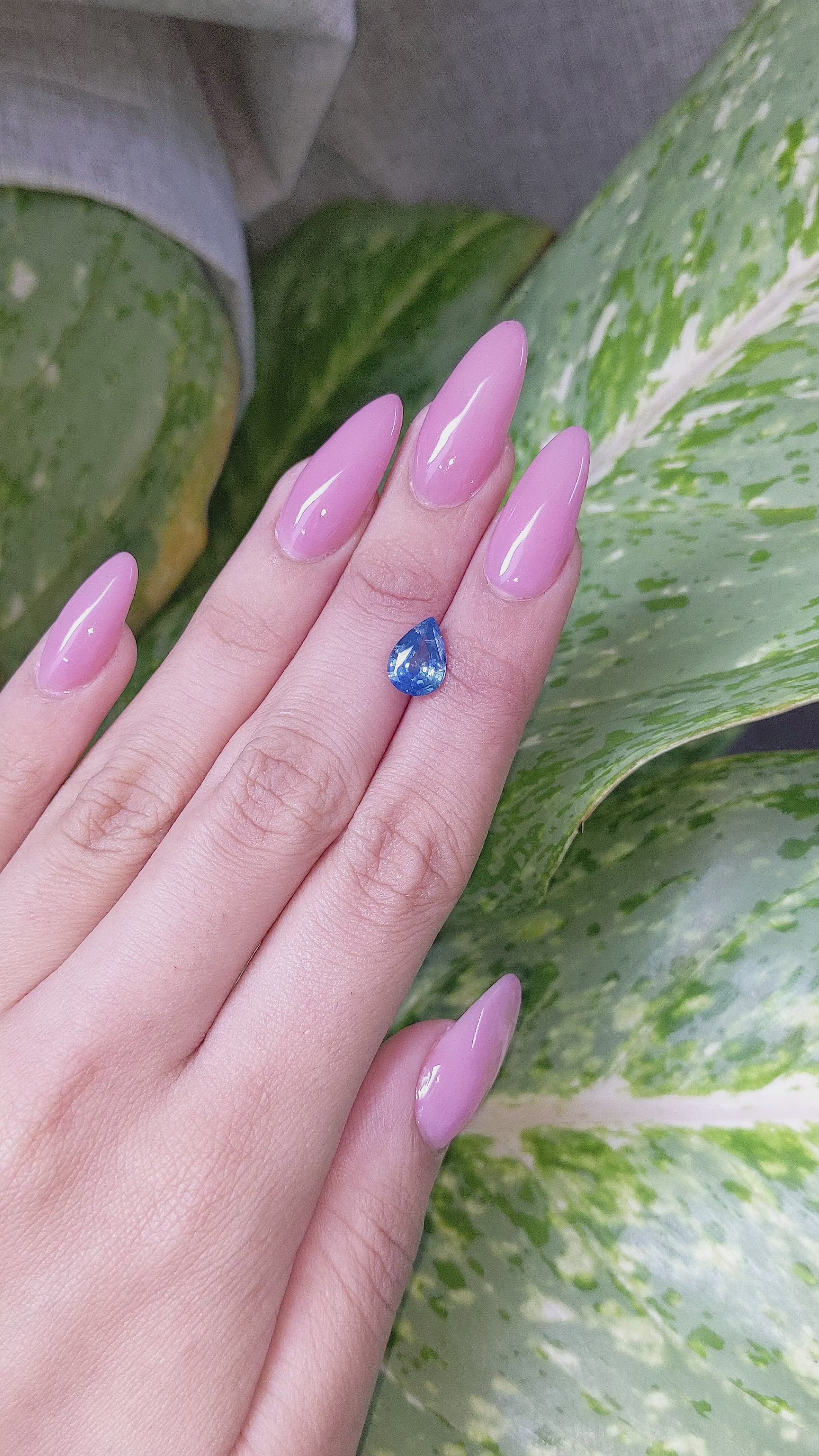 2.17 Ct. Blue Sapphire from Ceylon (Sri Lanka) Size Video