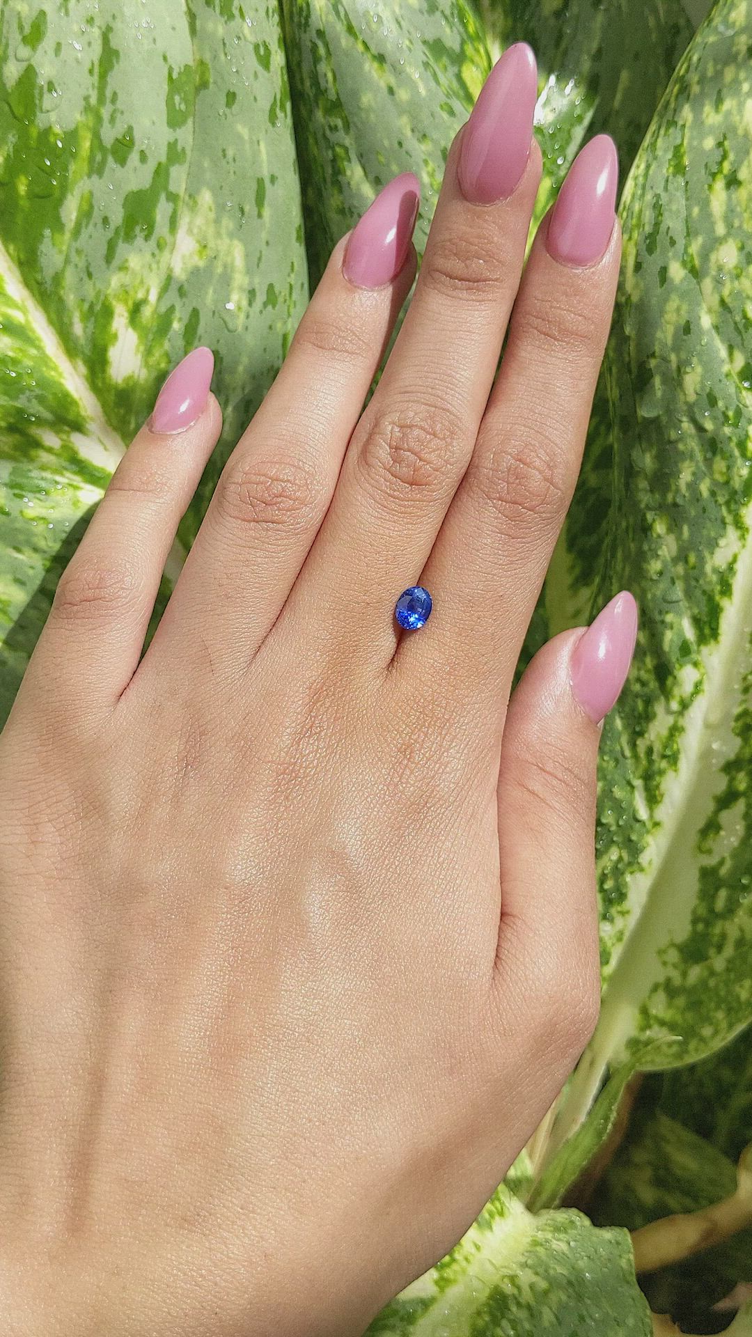 1.25 Ct. Blue Sapphire from Ceylon (Sri Lanka) Size Video