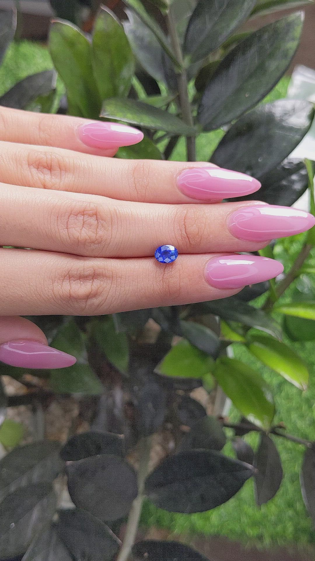 1.25 Ct. Blue Sapphire from Ceylon (Sri Lanka) Size Video