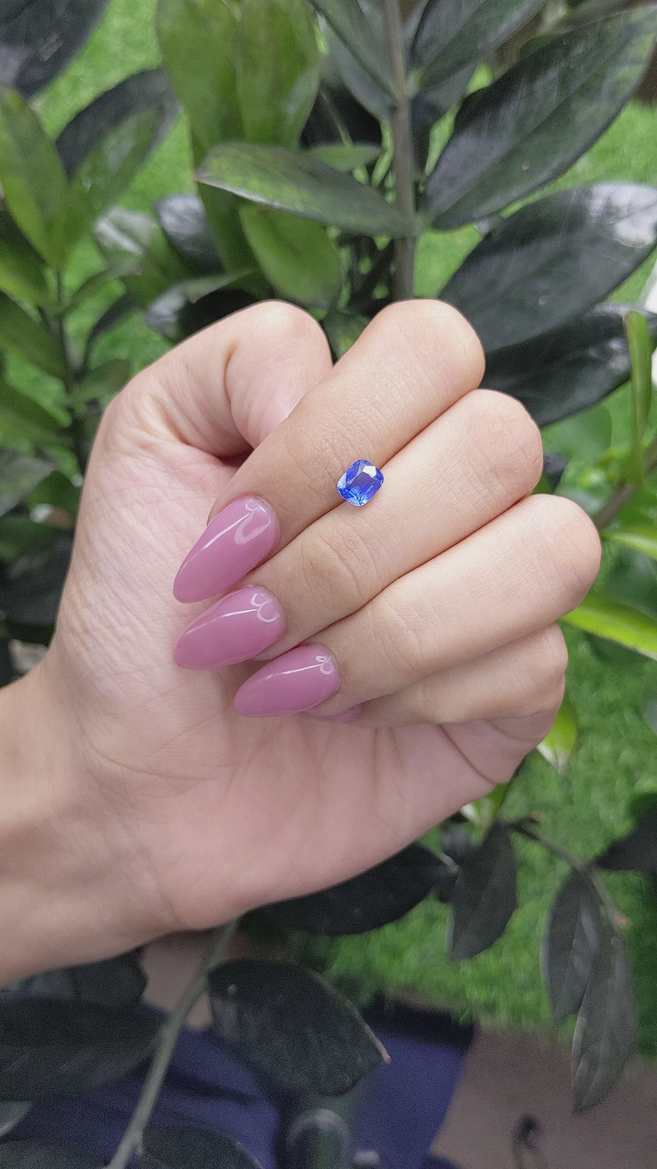 1.15 Ct. Blue Sapphire from Ceylon (Sri Lanka) Size Video
