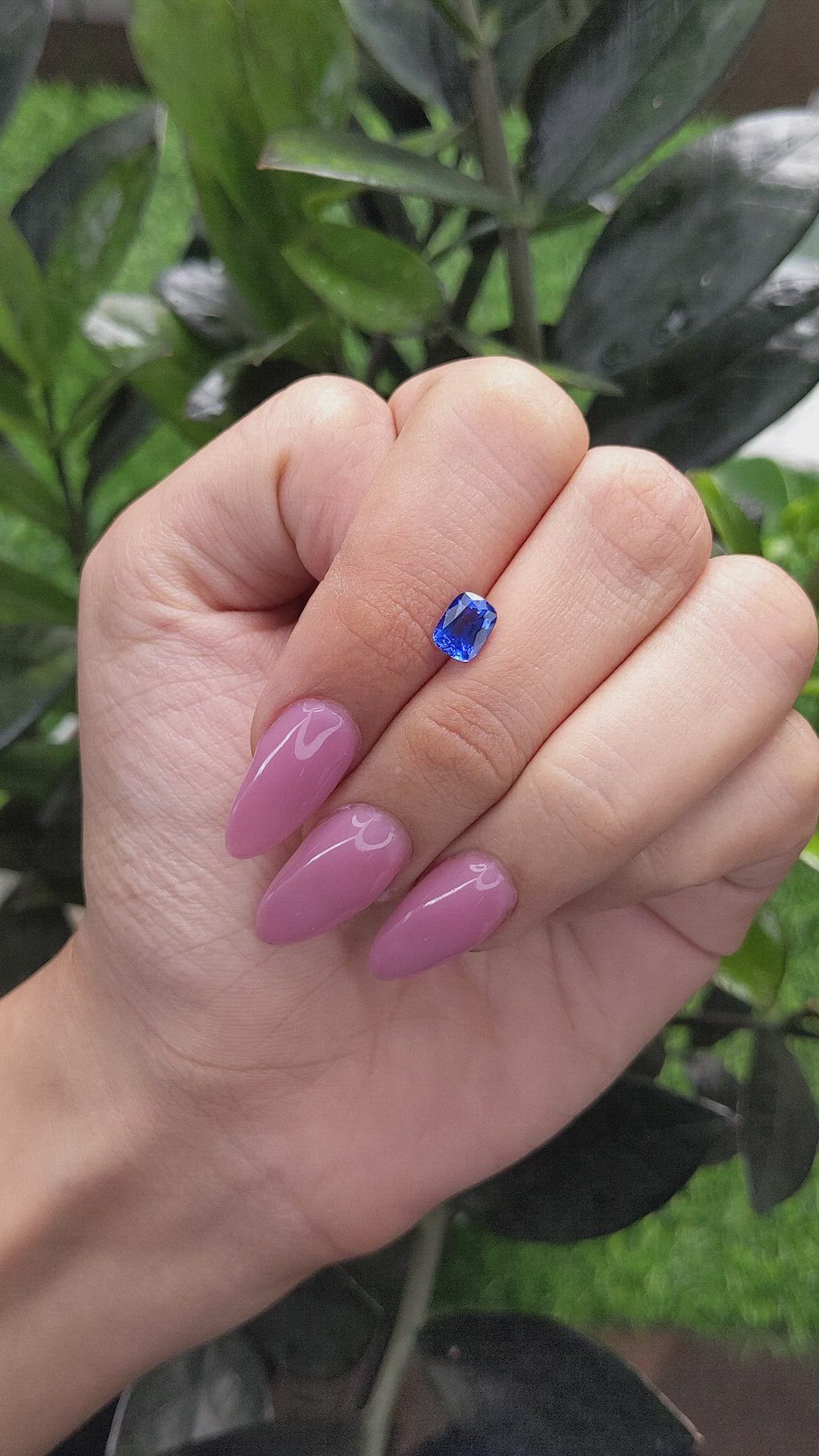 1.14 Ct. Blue Sapphire from Ceylon (Sri Lanka) Size Video