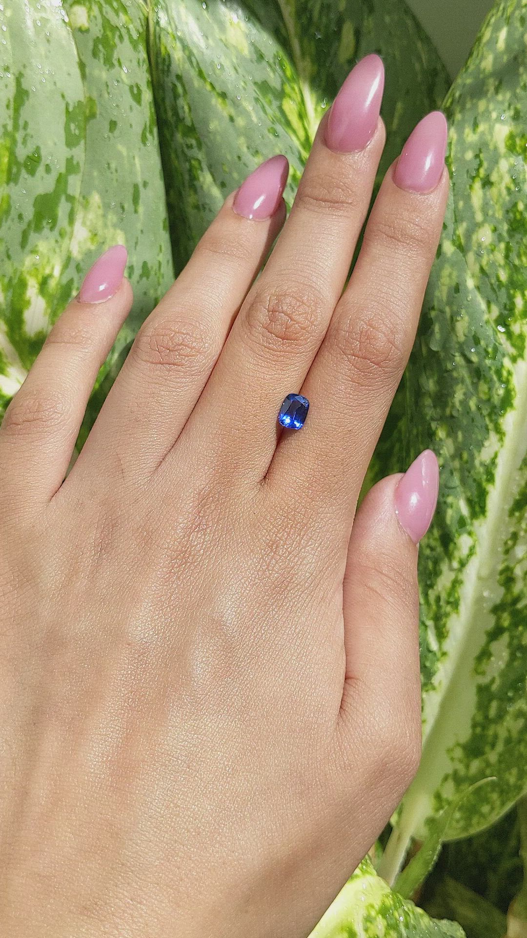 1.14 Ct. Blue Sapphire from Ceylon (Sri Lanka) Size Video